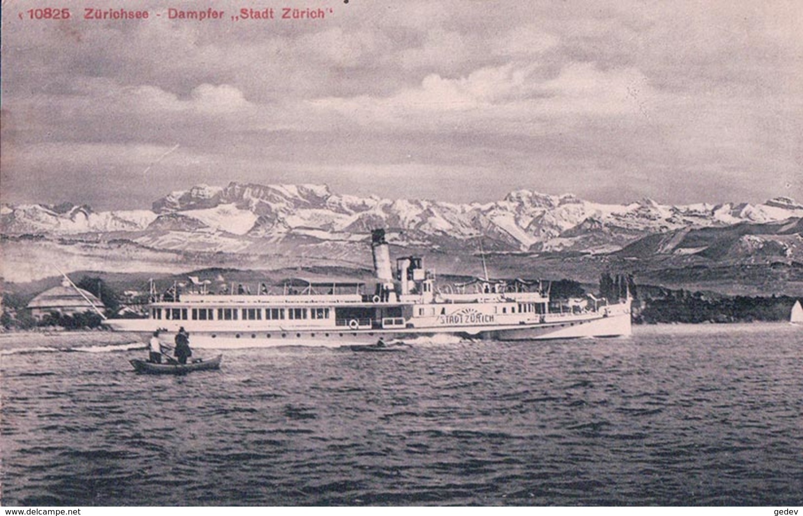 Zürichsee, Dampfer "Stadt Zürich" Bateau à Vapeur (10826) - Zürich