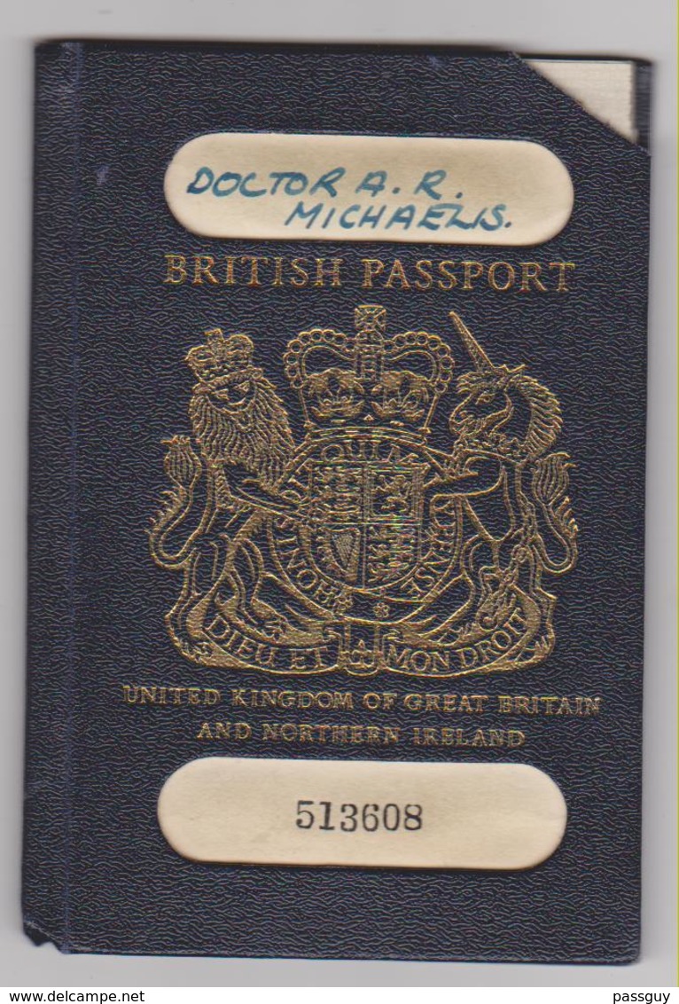 UNITED KINGDOM Passport 1970 GRANDE BRETAGNE Passeport - Reisepaß - Documenti Storici