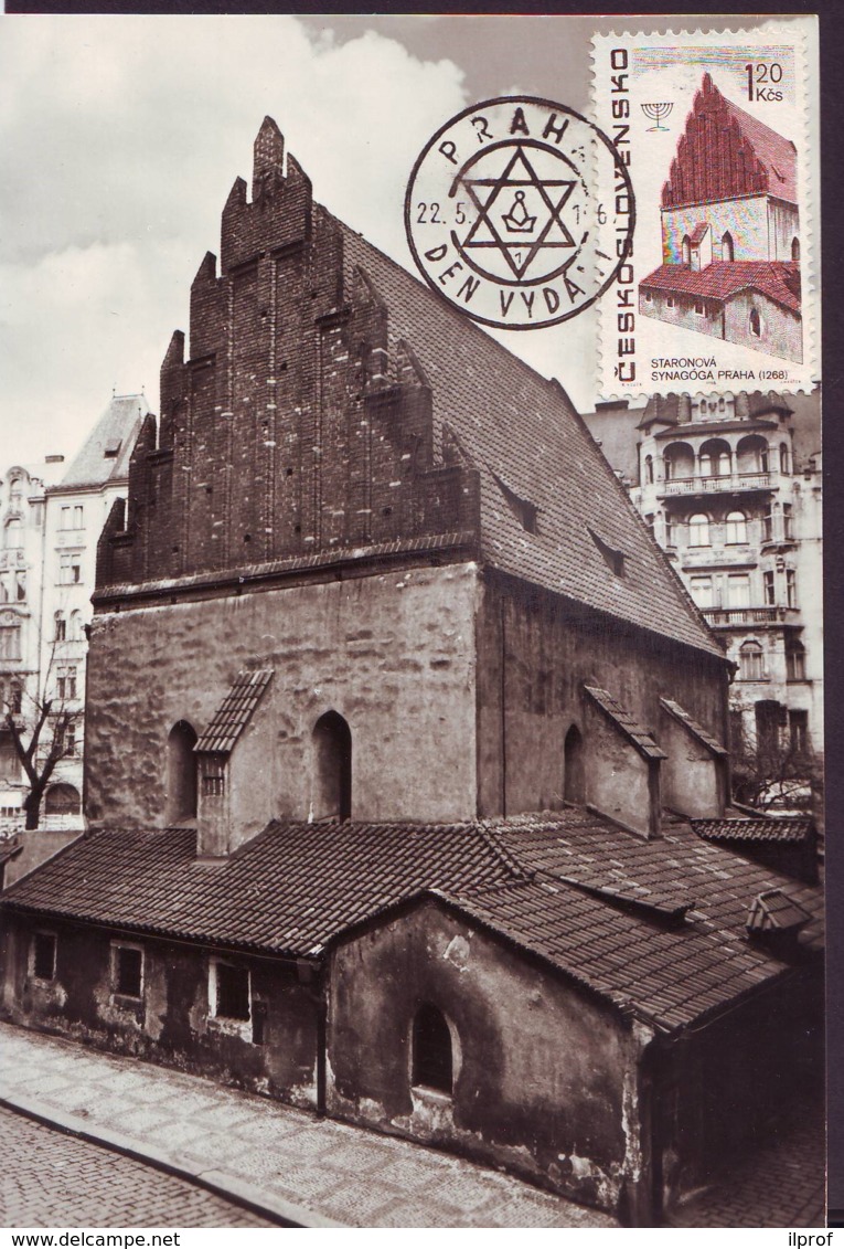 Synagogue Praha, Maximum Card 1969  Ceskoslovensko - Storia Postale