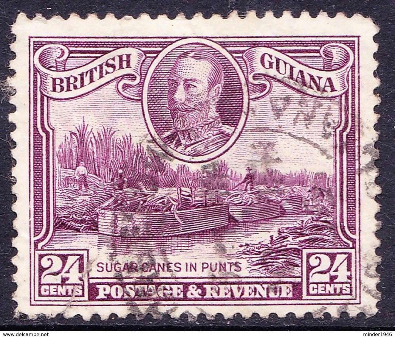 BRITISH GUIANA 1934 KGVI 24 Cents Purple SG294, Fine Used - British Guiana (...-1966)