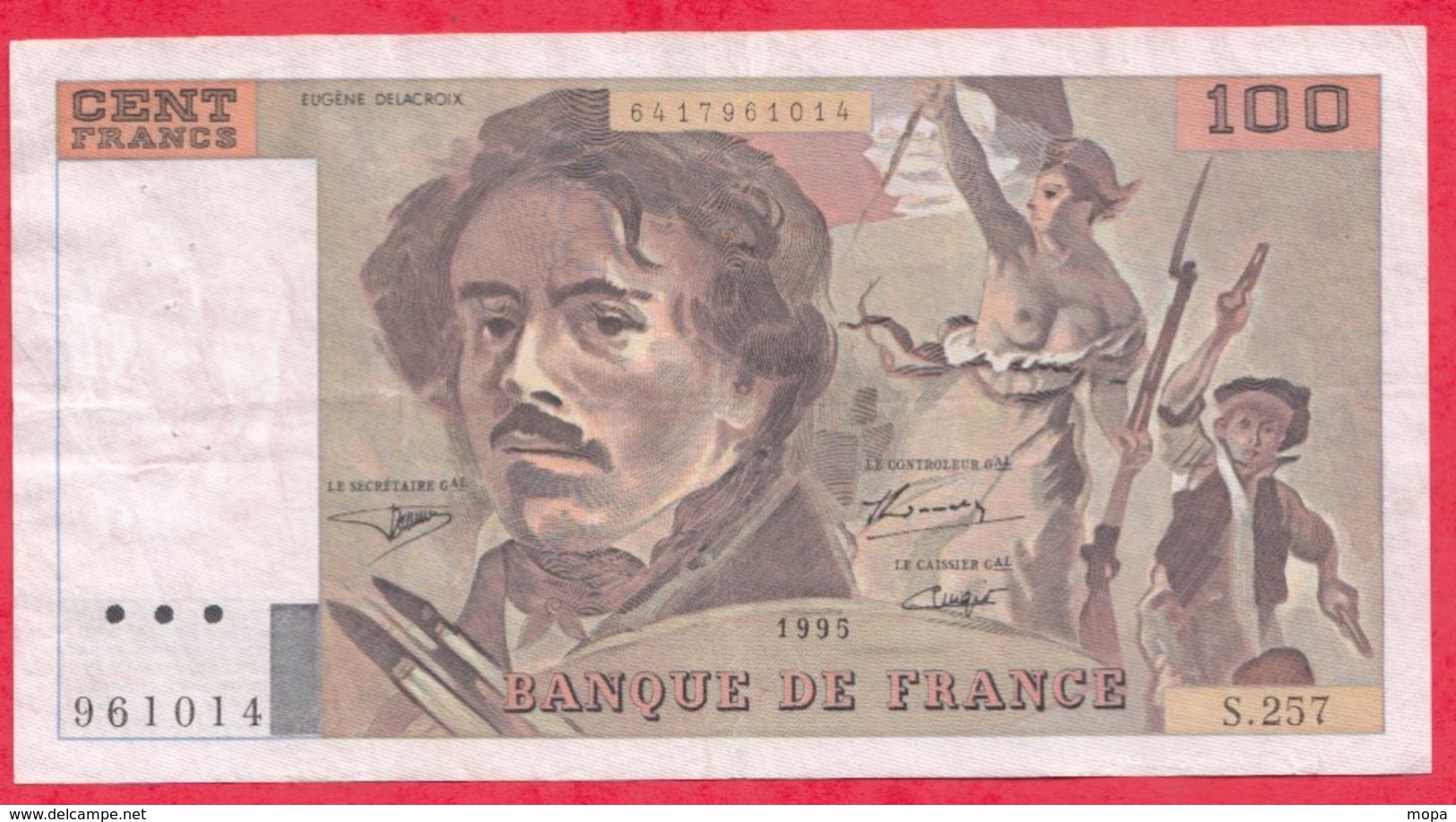 100 Francs "Delacroix" 1995---VF/SUP---Série S.257 - 100 F 1978-1995 ''Delacroix''