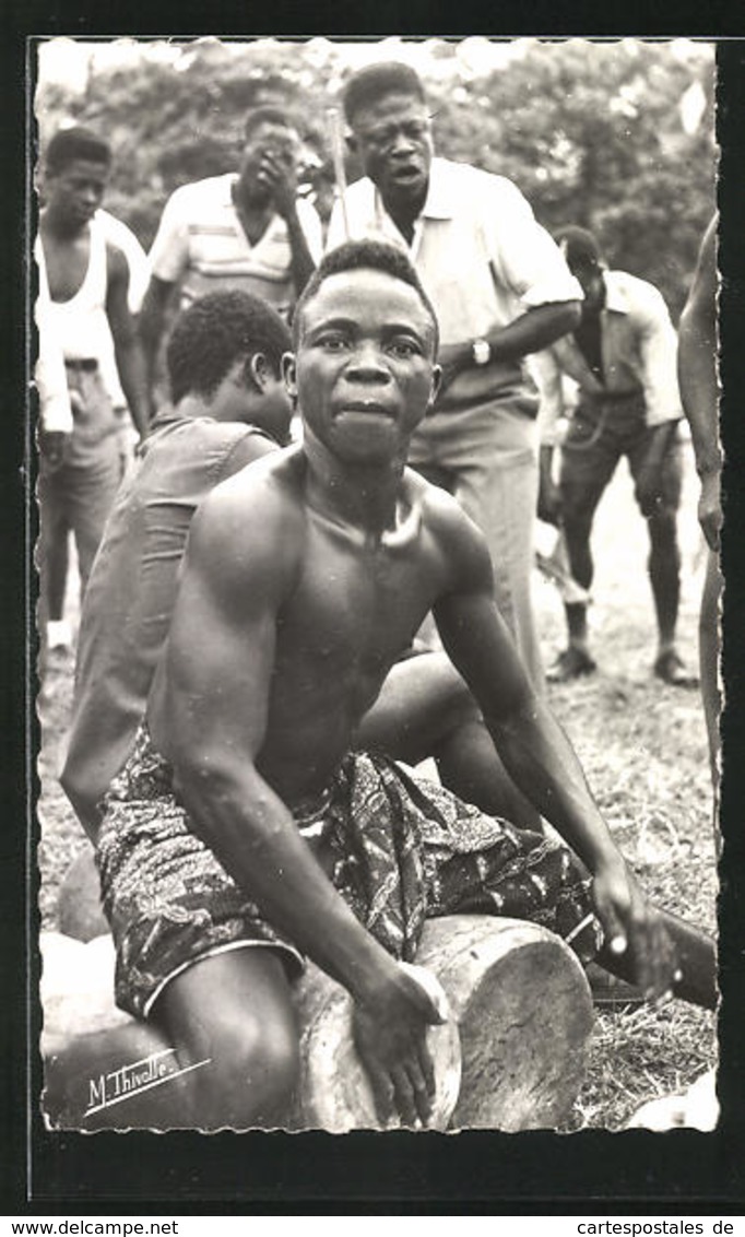 CPA Gabon, Danse Folklorique, Afrikanischer Trommler - Non Classés