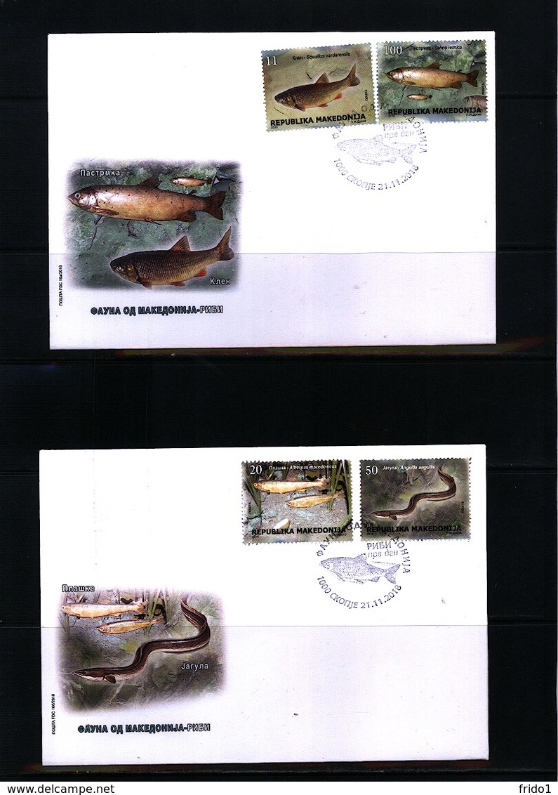 Makedonien / Macedonia 2018 Fishes FDC - Fische