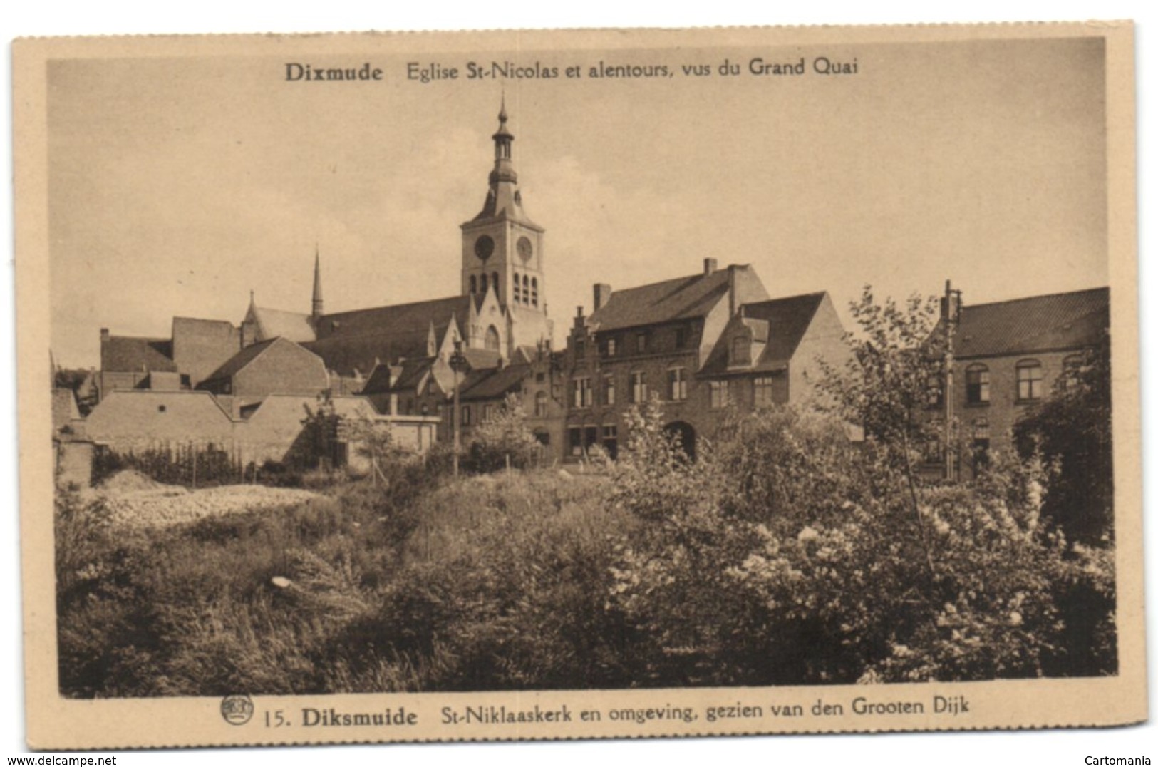 Dixmuide - St-Niklaaskerk En Omgeving Gezien Van Den Grooten Dijk - Diksmuide