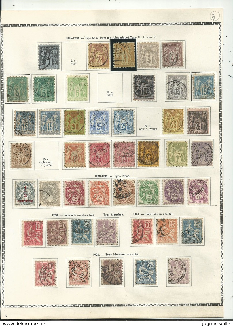 45  Timbres ...sur 1  Page D' Album Thiaude............à Voir - Autres & Non Classés