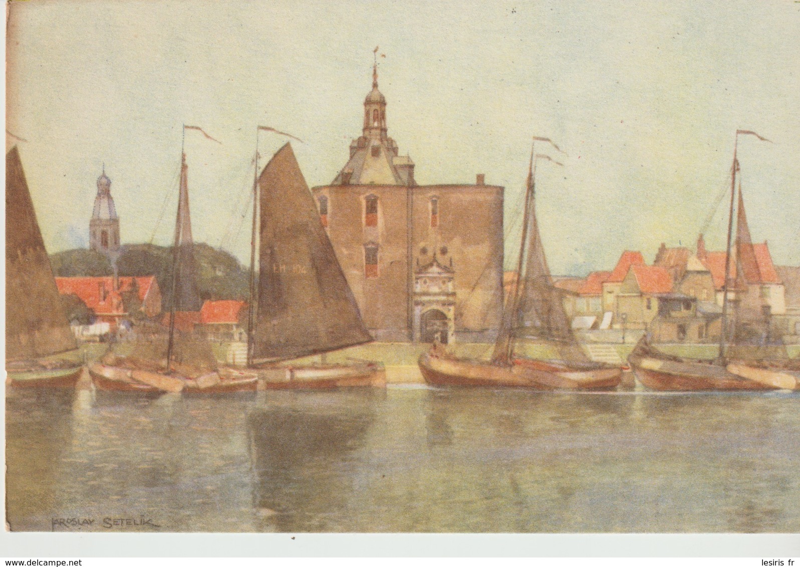 CPA - ENKHUIZEN - NAAR AQUAREL J. SETELIK - A. N. V. V. - OFFICE NATIONAL NÉERLANDAIS DU TOURISME - - Enkhuizen