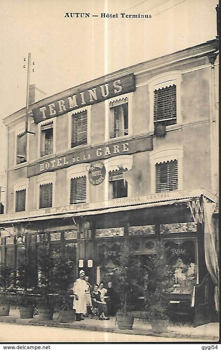 71 AUTUN Hôtel Terminus HOTEL De La GARE - Hotels & Restaurants