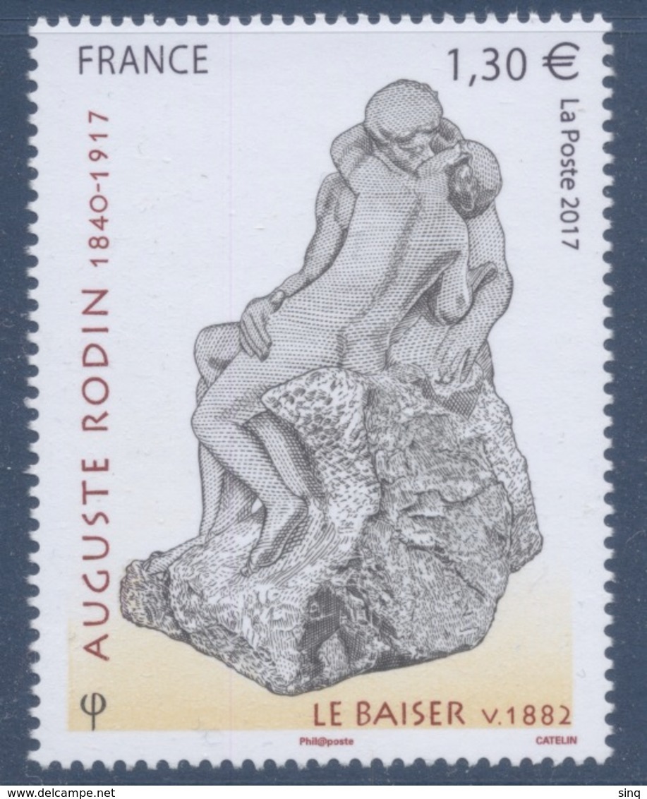 N° 5168 Auguste Rodin Faciale 1,30 Euro - Neufs