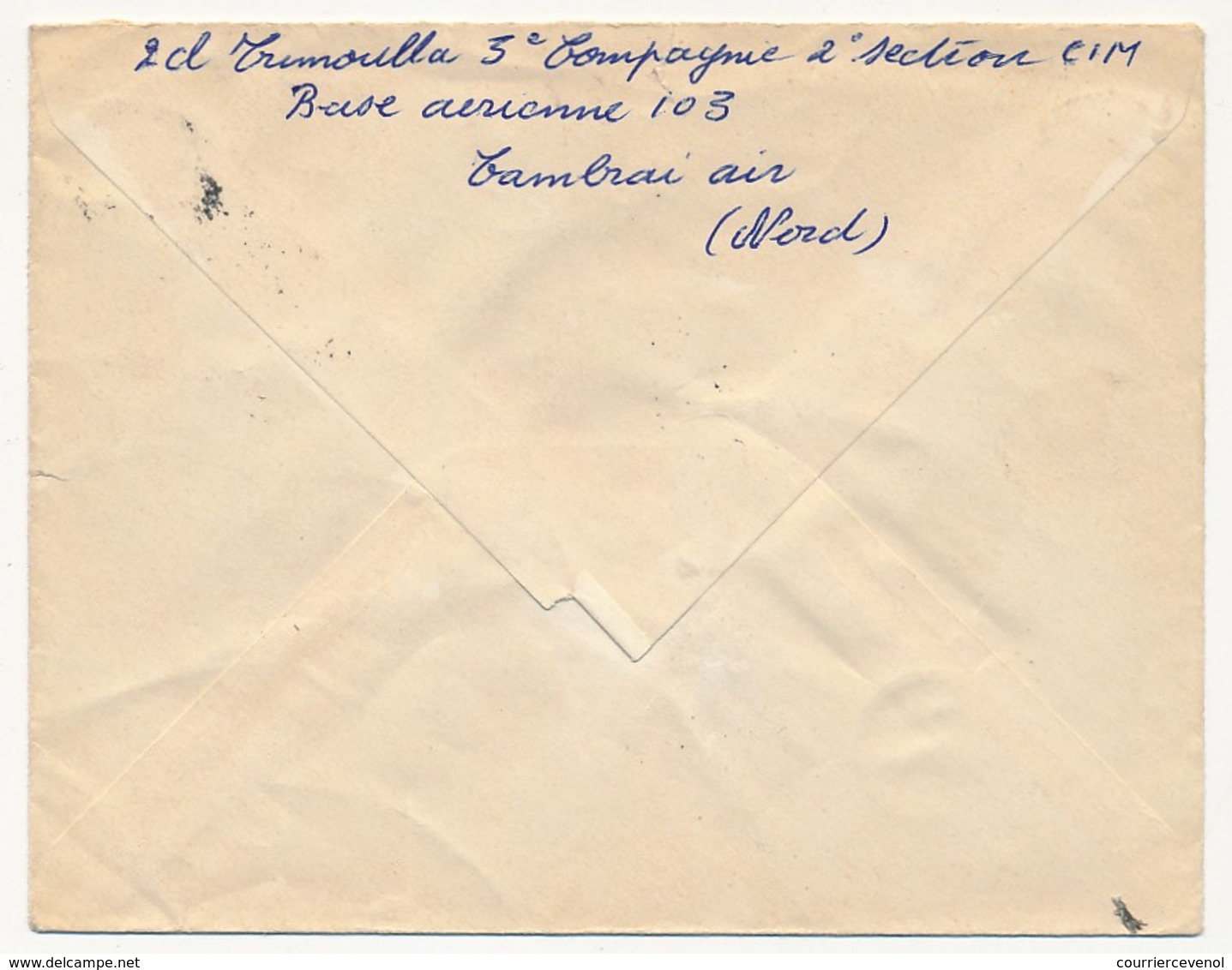 Enveloppe Affr. FM Rouge - Cachet Hexagonal "Cambrai-Air (Nord) - 1963 - Taxée En Suisse - Timbres De Franchise Militaire