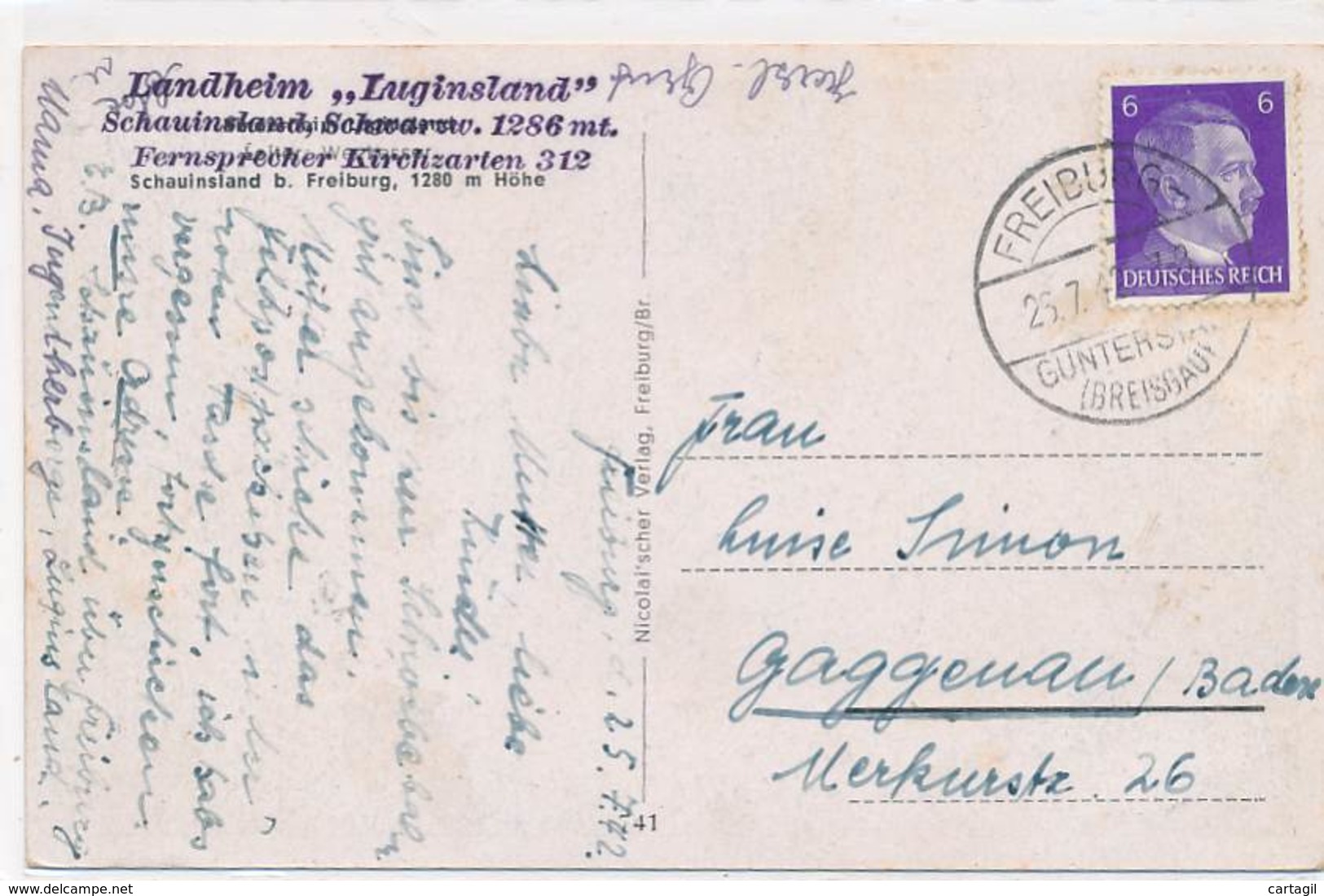 CPM GF -37062 - Allemagne - Landheim " Luginsland" Um 1942 (2 Dcan)-Envoi Gratuits - Kirchzarten