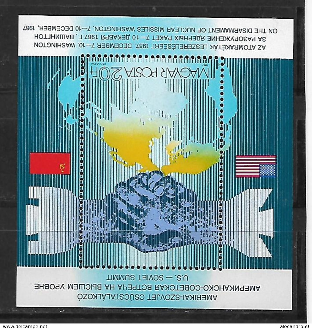 Hungary 1987 US-Soviet Summit On The Disarmament Of Nuclear Missiles, Washington  MNH - Neufs