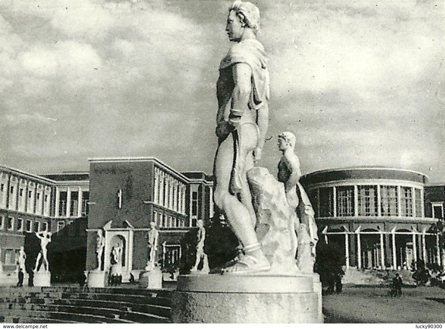 ROME - ROMA  - FORO MUSSOLINI -  ACCADEMIA FASCISTA E PALESTRA COPERTA - PICCOLO DENTELLATO FOTO 8.5 X 6.5 - Stades & Structures Sportives