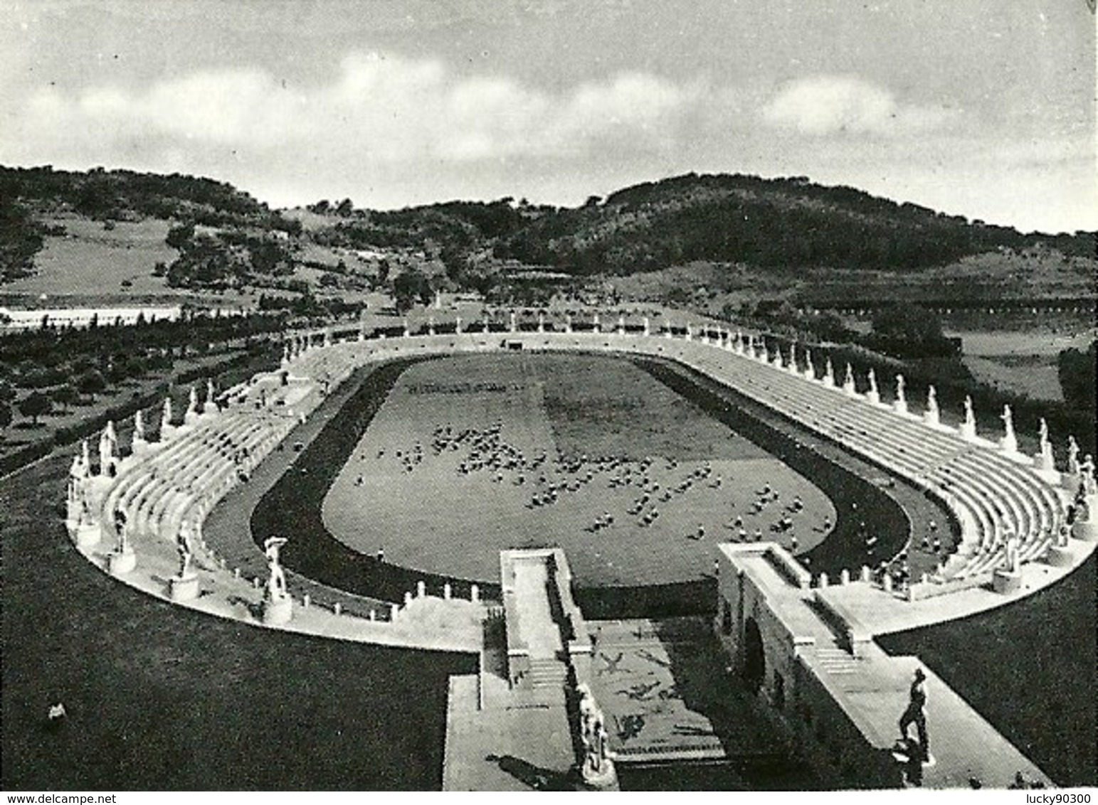 ROME - ROMA  - FORO MUSSOLINI -  STADIO DEL MARMI - PICCOLO DENTELLATO FOTO 8.5 X 6.5 - Estadios E Instalaciones Deportivas