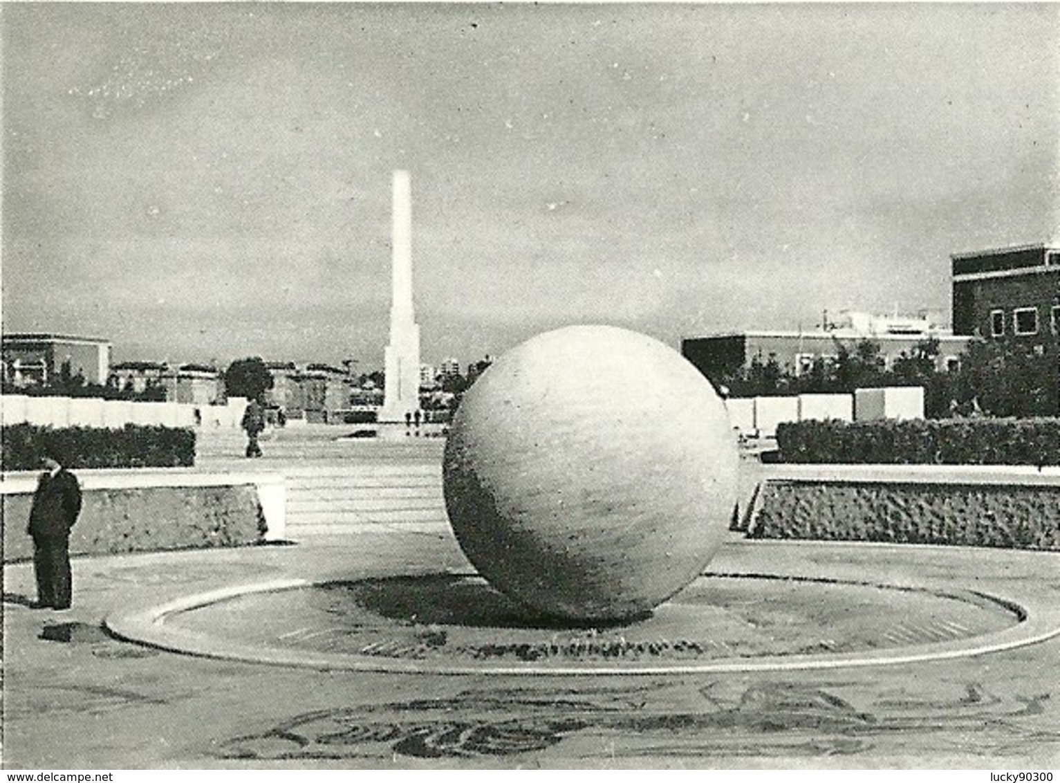 ROME - ROMA  - FORO MUSSOLINI -  LA FONTENA DELLA  PALLA - PICCOLO DENTELLATO FOTO 8.5 X 6.5 - Stadien & Sportanlagen