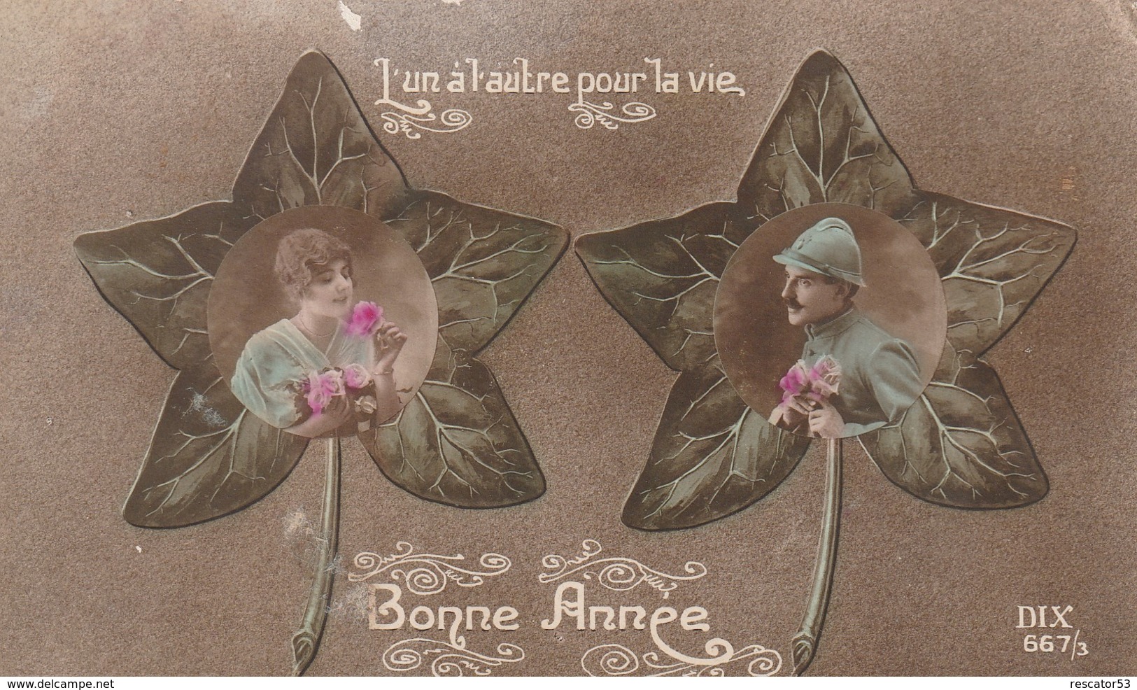 Rare Cpa Fantaisie Bonne Année - 1939-45