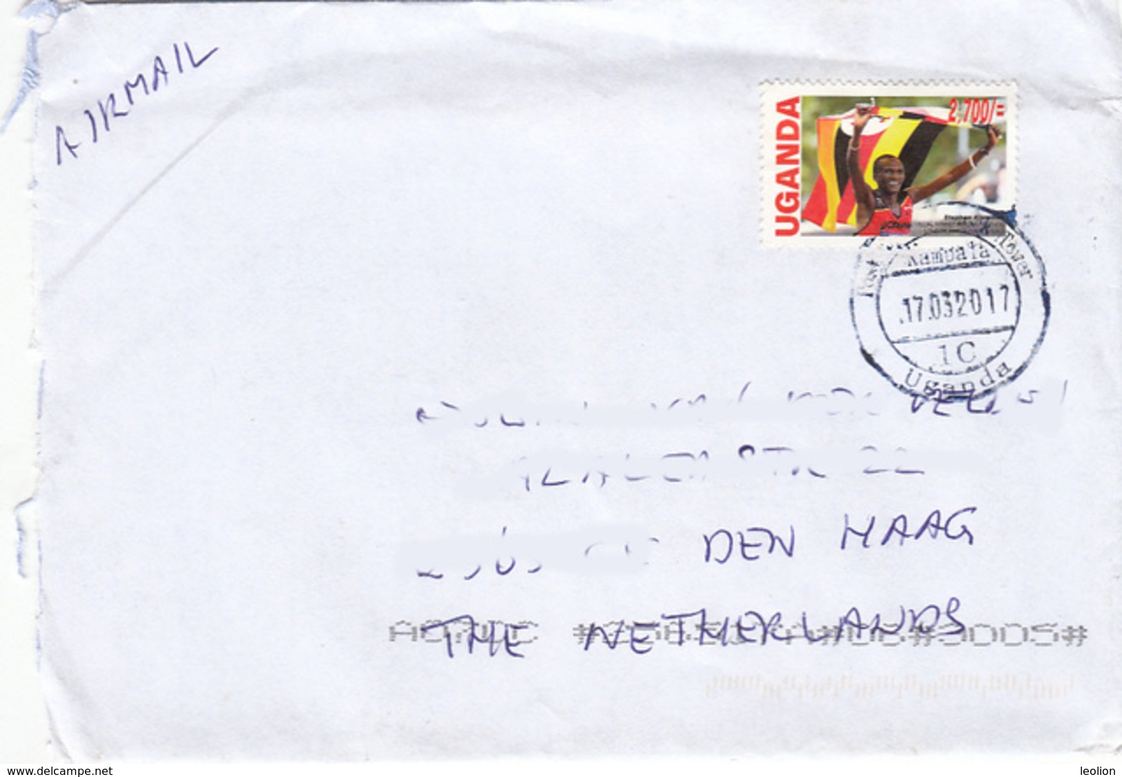 UGANDA - Postally Used Cover To The Netherlands With 2013 Kiprotich Olympic Gold UGX 2700 OUGANDA C024 - Uganda (1962-...)