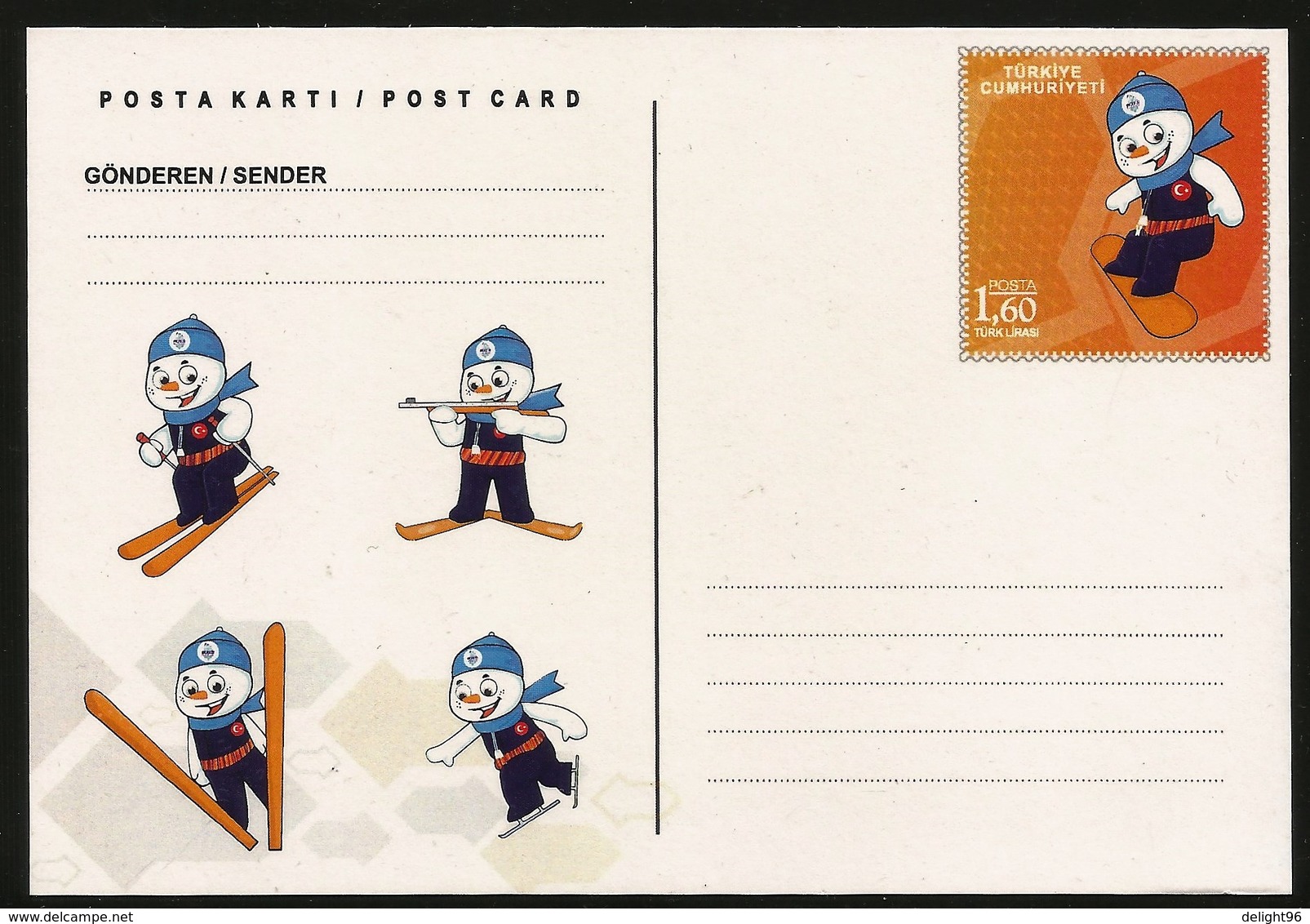 2017 Turkey European Youth Olympic Festival Winter Games In Erzurum Unused Postal Stationery Set - Otros & Sin Clasificación