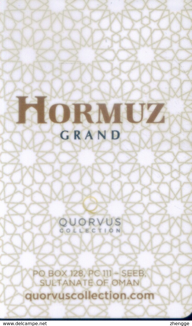 Oman Hotel Key, Hormuz Grand Hotel Muscat  (1pcs) - Oman