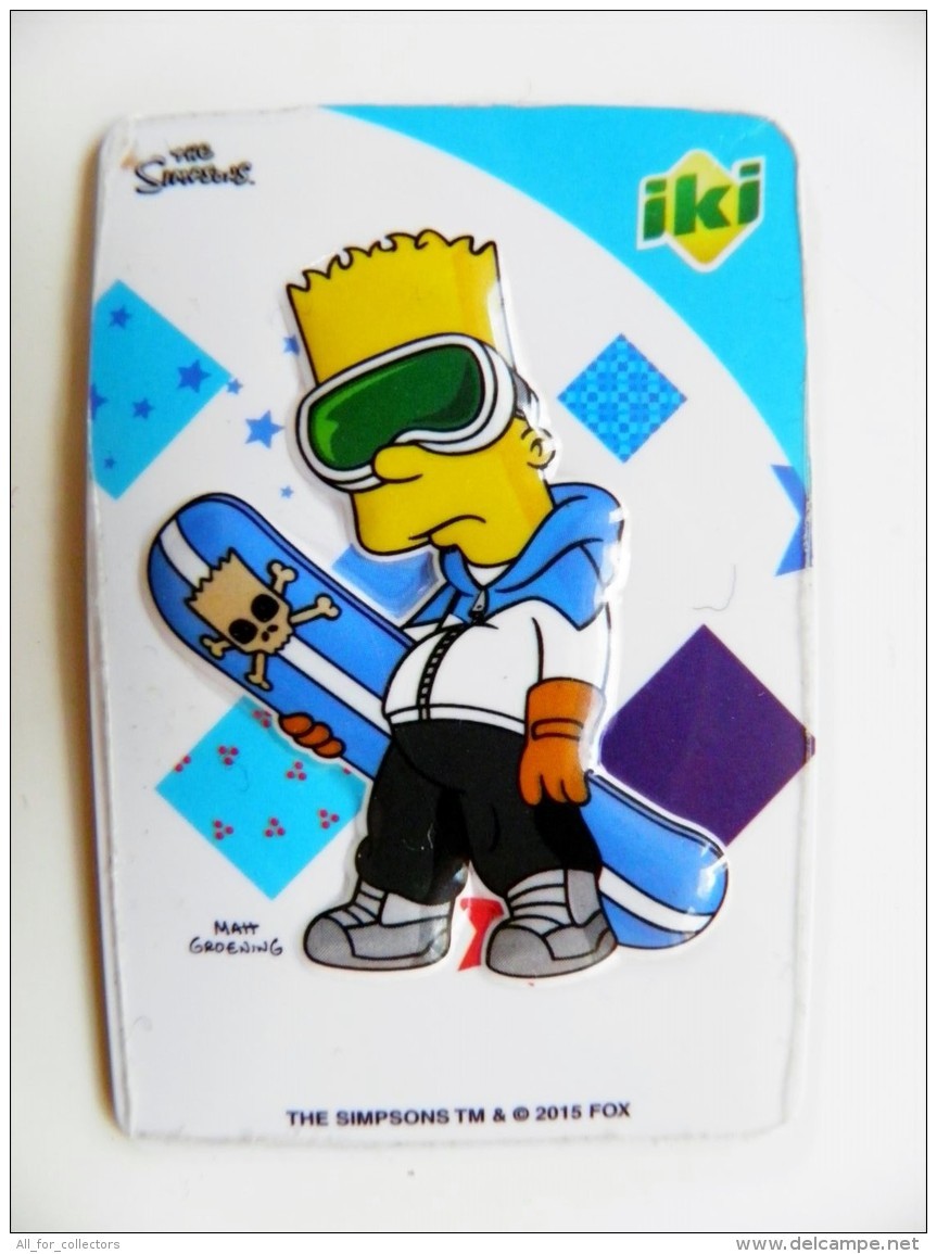 Magnet From Lithuania IKI Market The Simpsons Animation 2015 Sport Snowboard - Sports