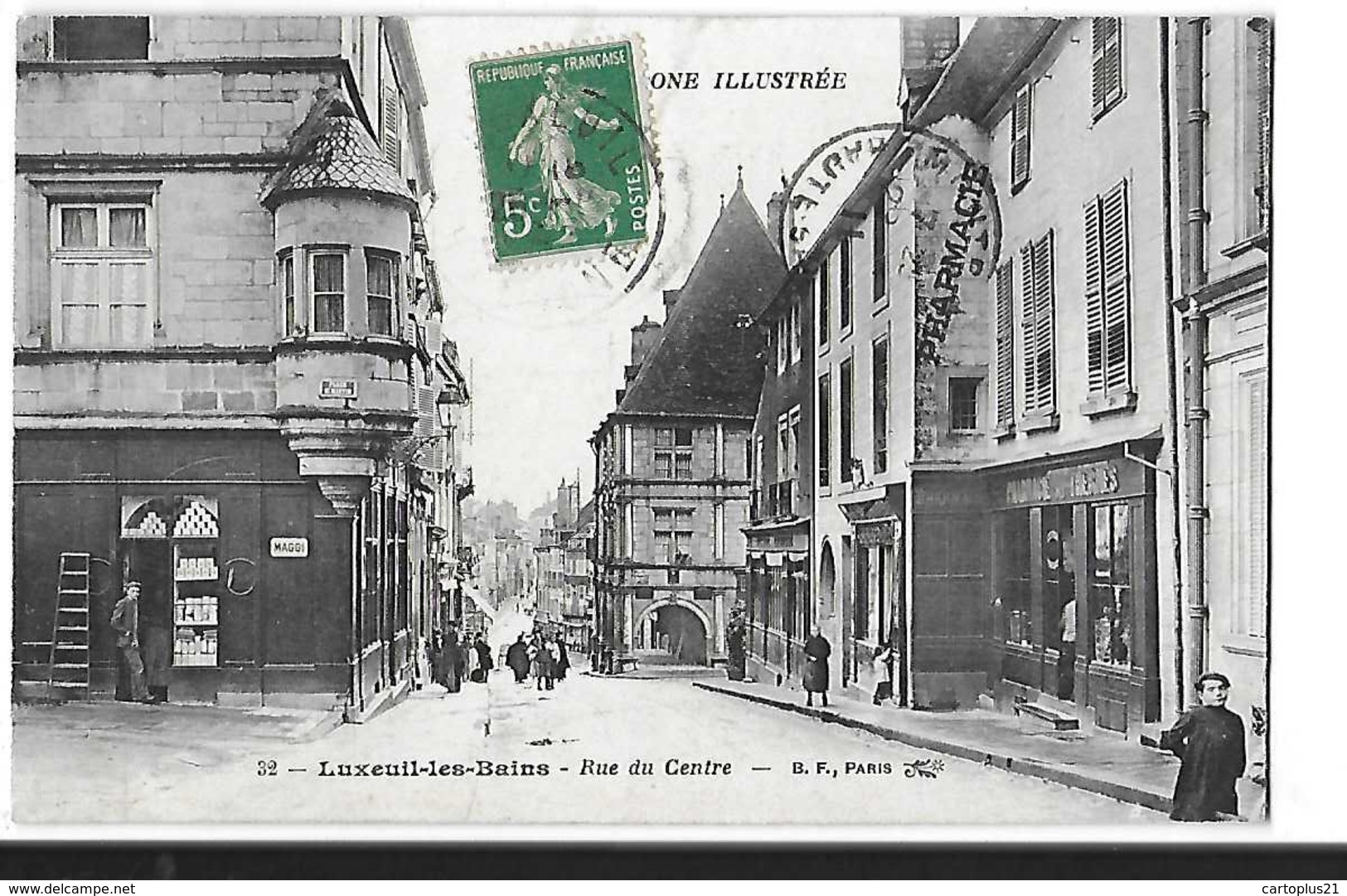 LUXEUIL LES BAINS RUE DU CENTRE   MAGASINS  PHARMACIE PERSONNAGES       DEPT 70 - Luxeuil Les Bains