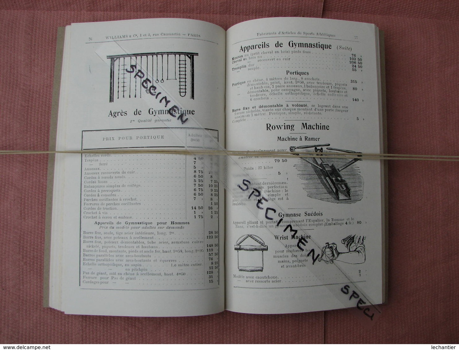 Catalogue 1910 équipements Sportifs WILLIAMS Et Cie Paris 144 Pages Suberbe - Autres & Non Classés