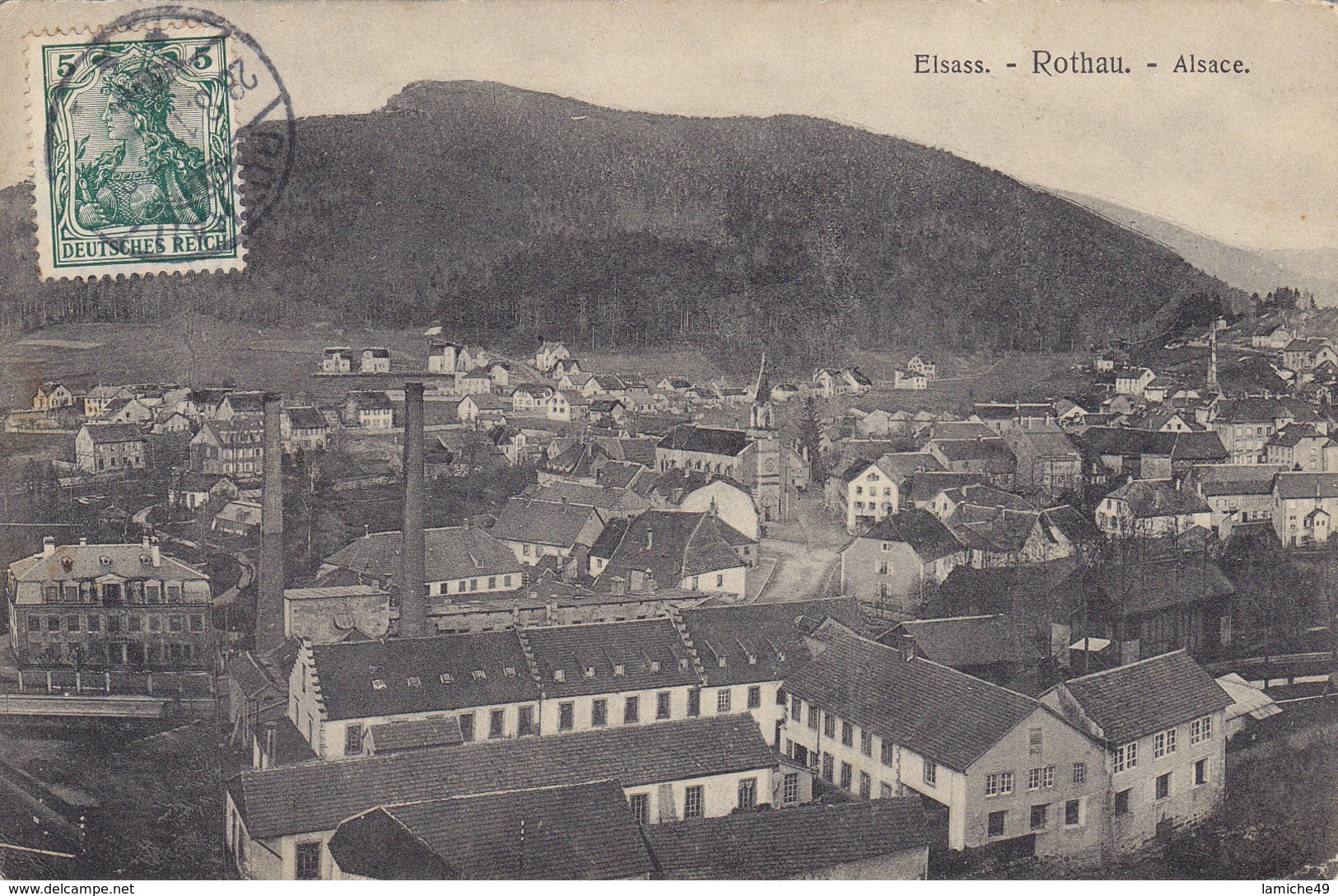 Elsass ROTHAU Alsace (usine ) Circulée Timbrée 1911 - Rothau