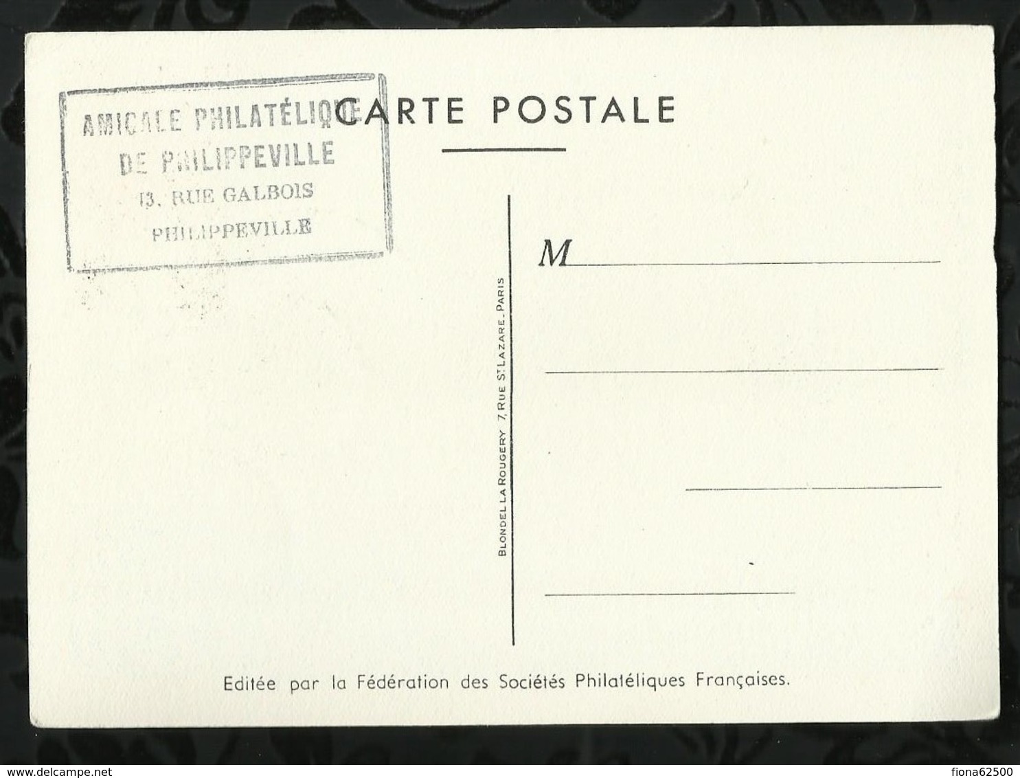 JOURNEE DU TIMBRE . 1950 . PHILIPPEVILLE . - 1950-1959