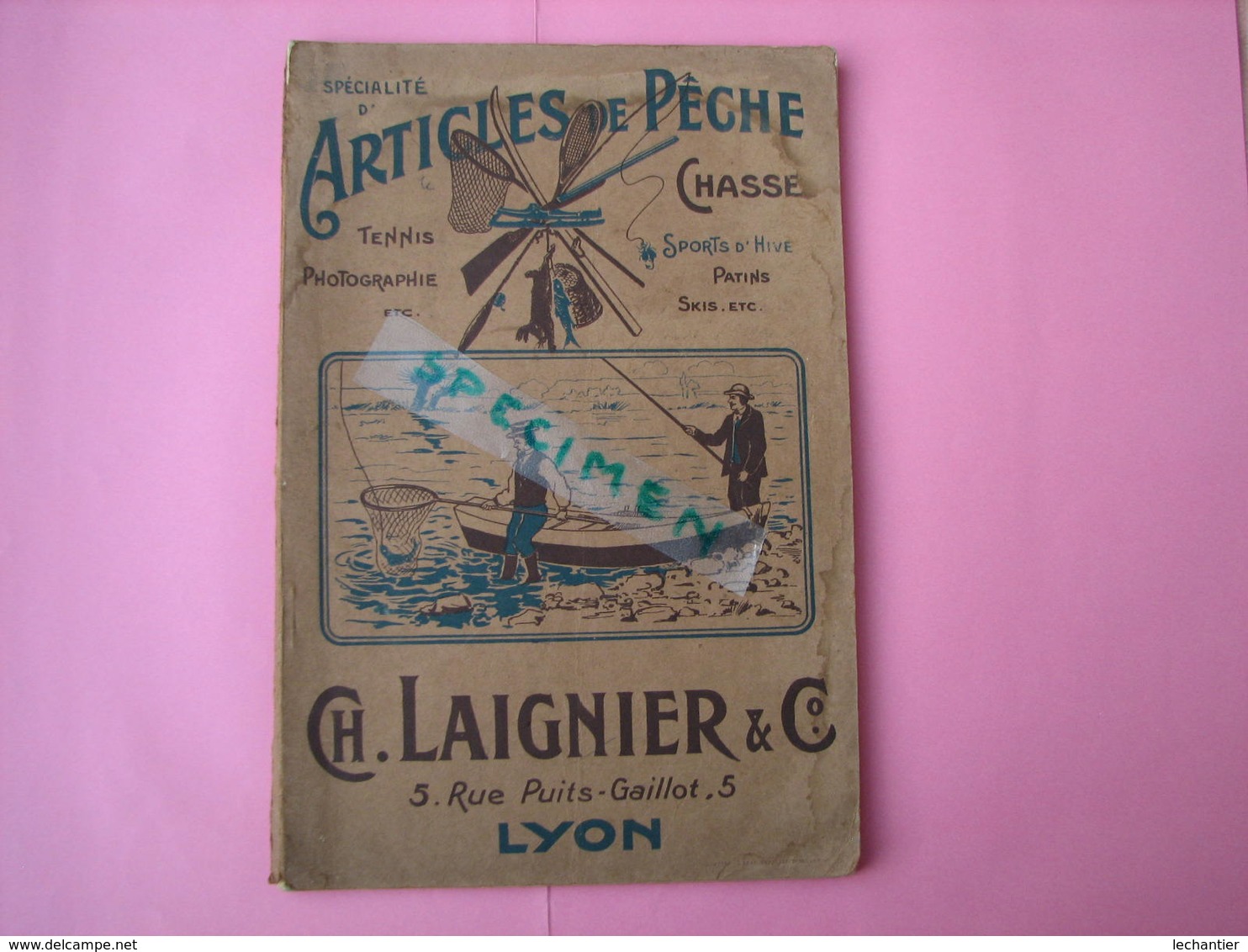 ARTICLES De PECHE Ets. LAIGNIER à Lyon 126 Pages 16X24 TBE Pas De Date Estimation 1920/30 - Pêche