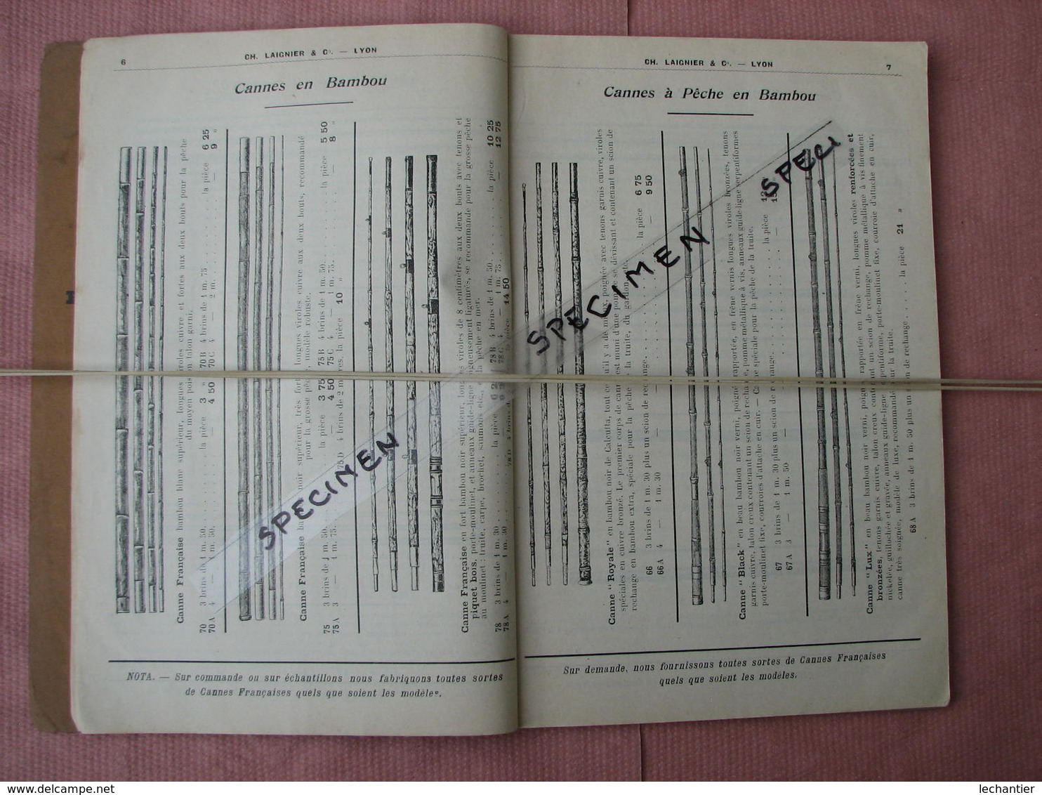 ARTICLES De PECHE Ets. LAIGNIER à Lyon 126 Pages 16X24 TBE Pas De Date Estimation 1920/30 - Pêche