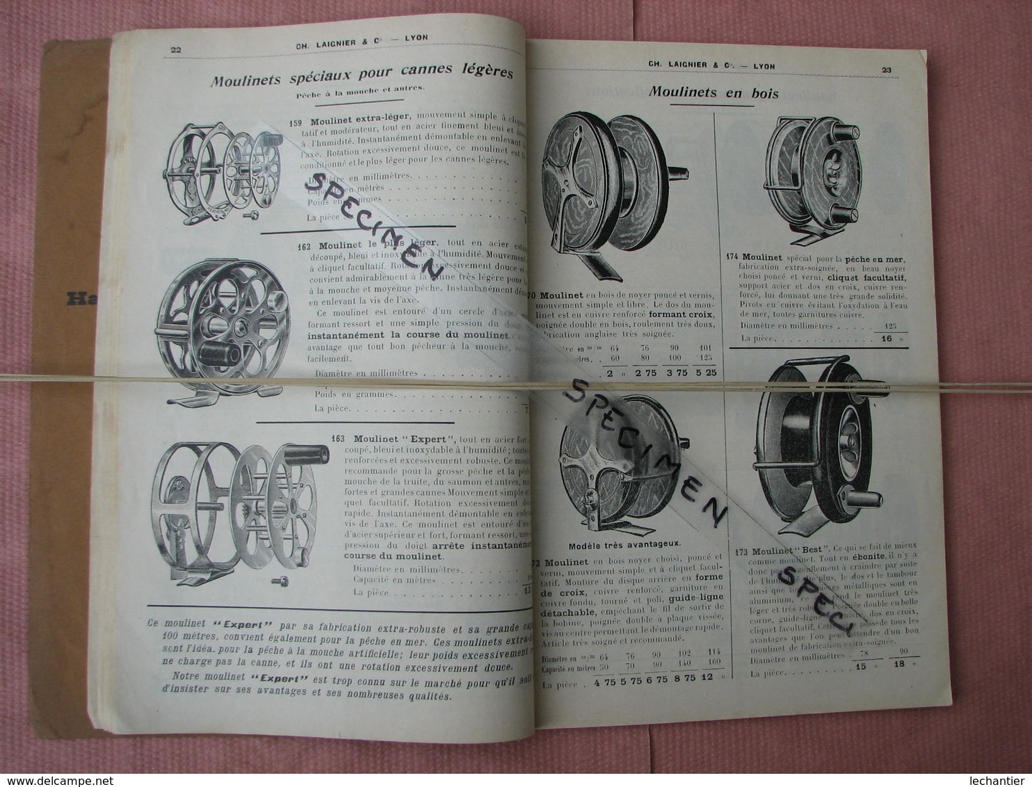 ARTICLES De PECHE Ets. LAIGNIER à Lyon 126 Pages 16X24 TBE Pas De Date Estimation 1920/30 - Pêche