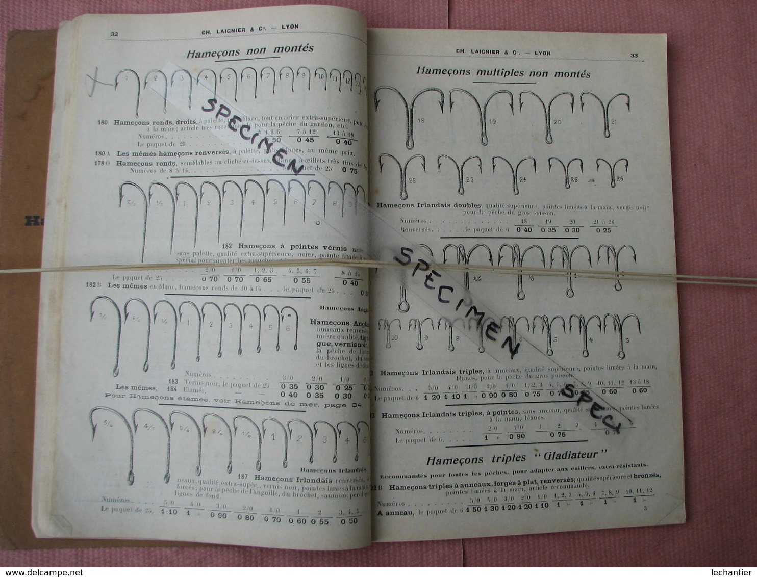 ARTICLES De PECHE Ets. LAIGNIER à Lyon 126 Pages 16X24 TBE Pas De Date Estimation 1920/30 - Pêche