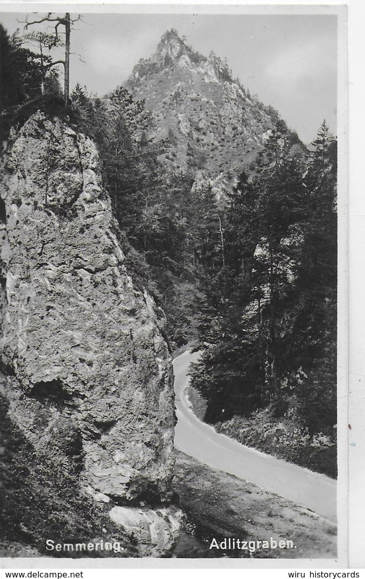 AK 0097  Semmering - Adlitzgraben / Verlag Ledermann Um 1926 - Semmering