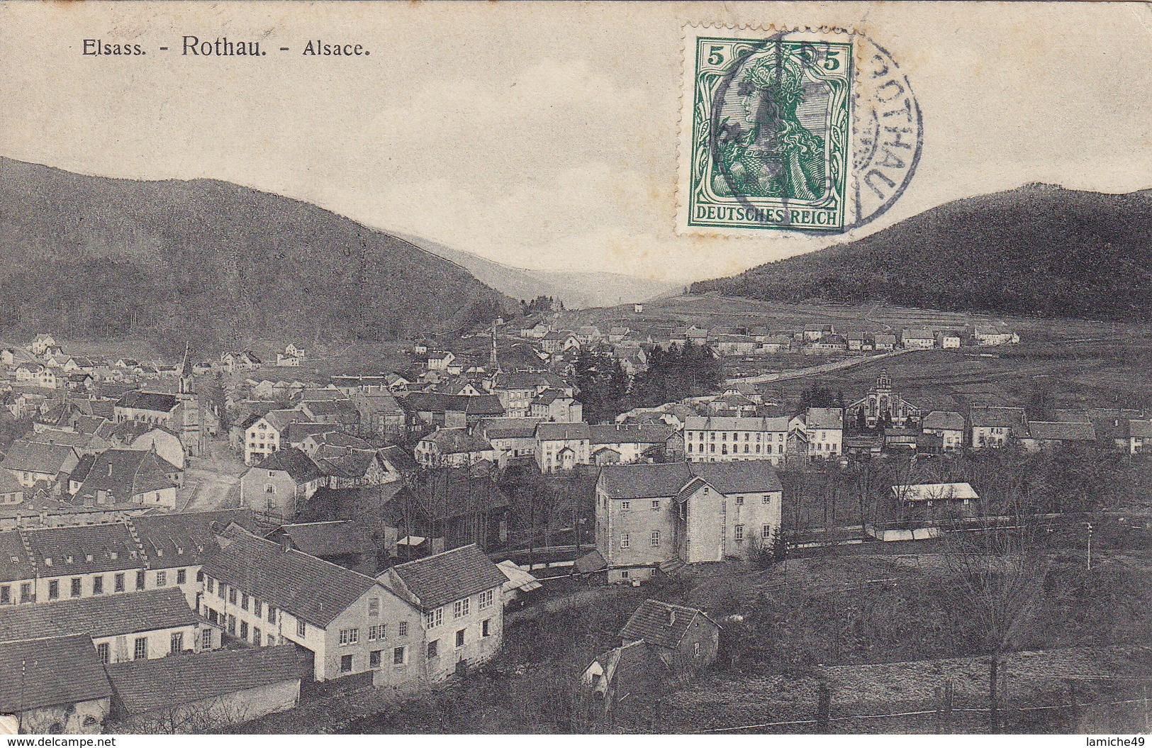 Elsass ROTHAU Alsace (vue Générale) Circulée Timbrée 1911 - Rothau