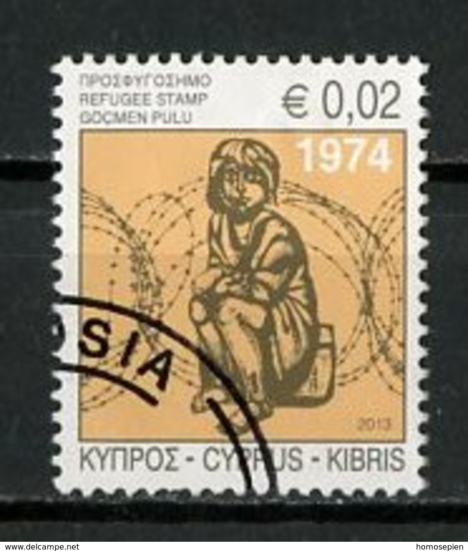 Chypre - Zypern - Cyprus 2013 Y&T N°1256 - Michel N°Z14 (o) - 0,02€ Fonds Pour Les Réfugiés - Oblitérés