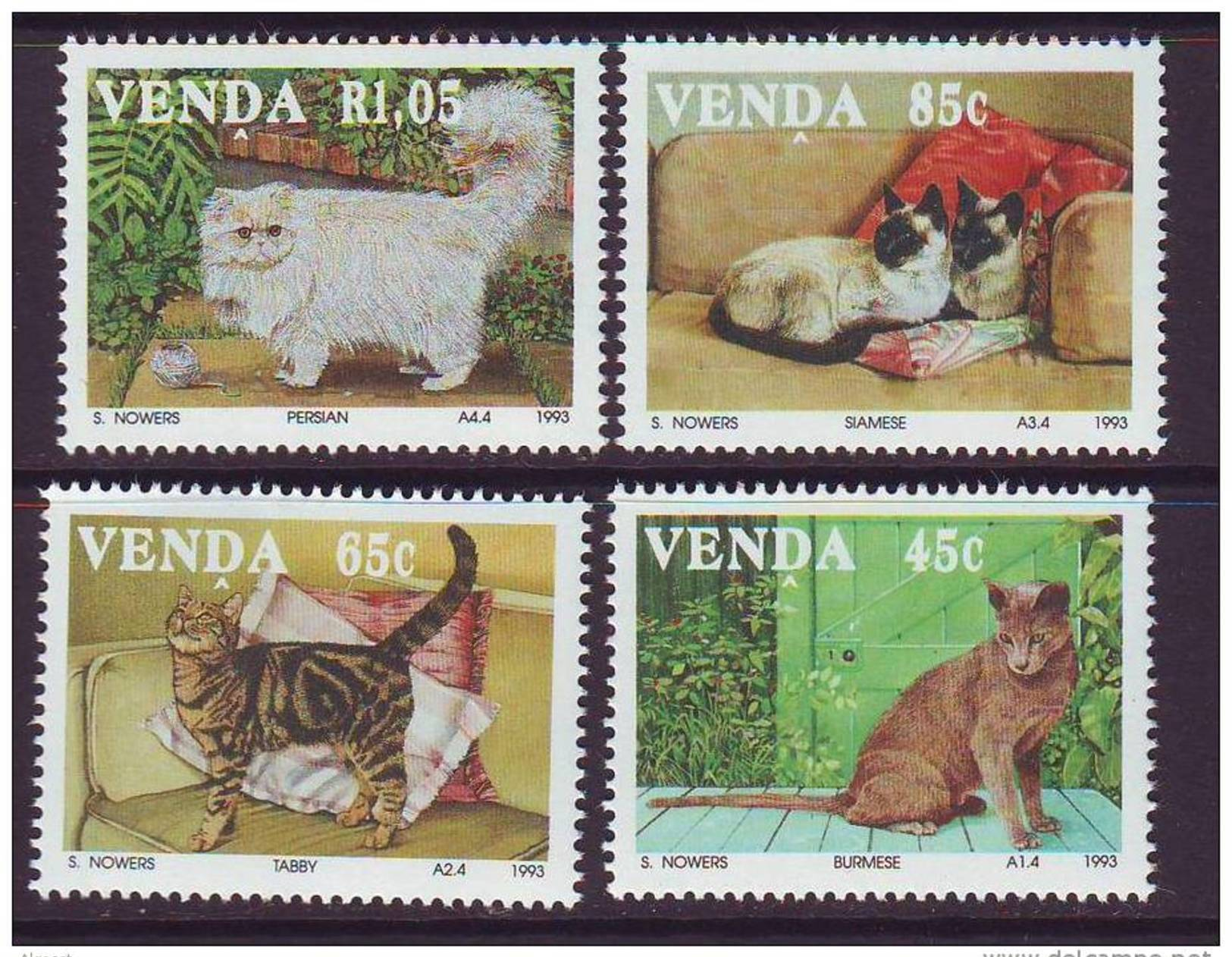 D101225 Venda 1993 South Africa CATS PETS MNH Set - Afrique Du Sud Afrika RSA Sudafrika - Venda