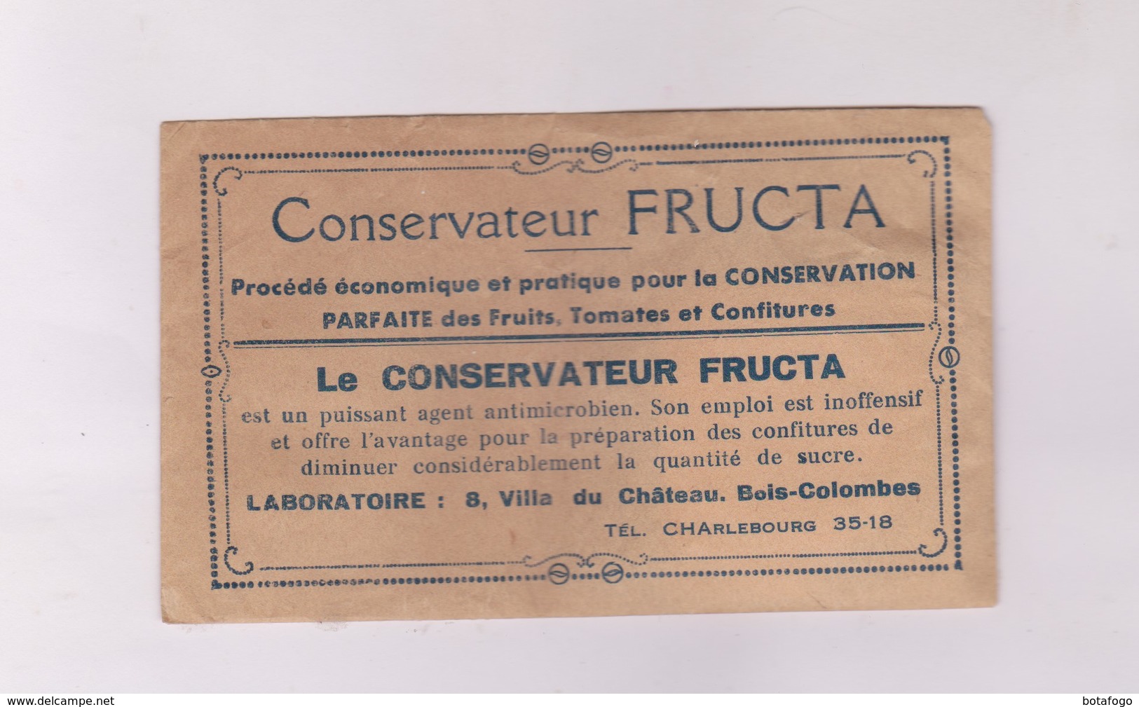 CONSERVATEUR FRUCTA DANS ENVELOPPE JAMAIS OUVERTE - Autres & Non Classés