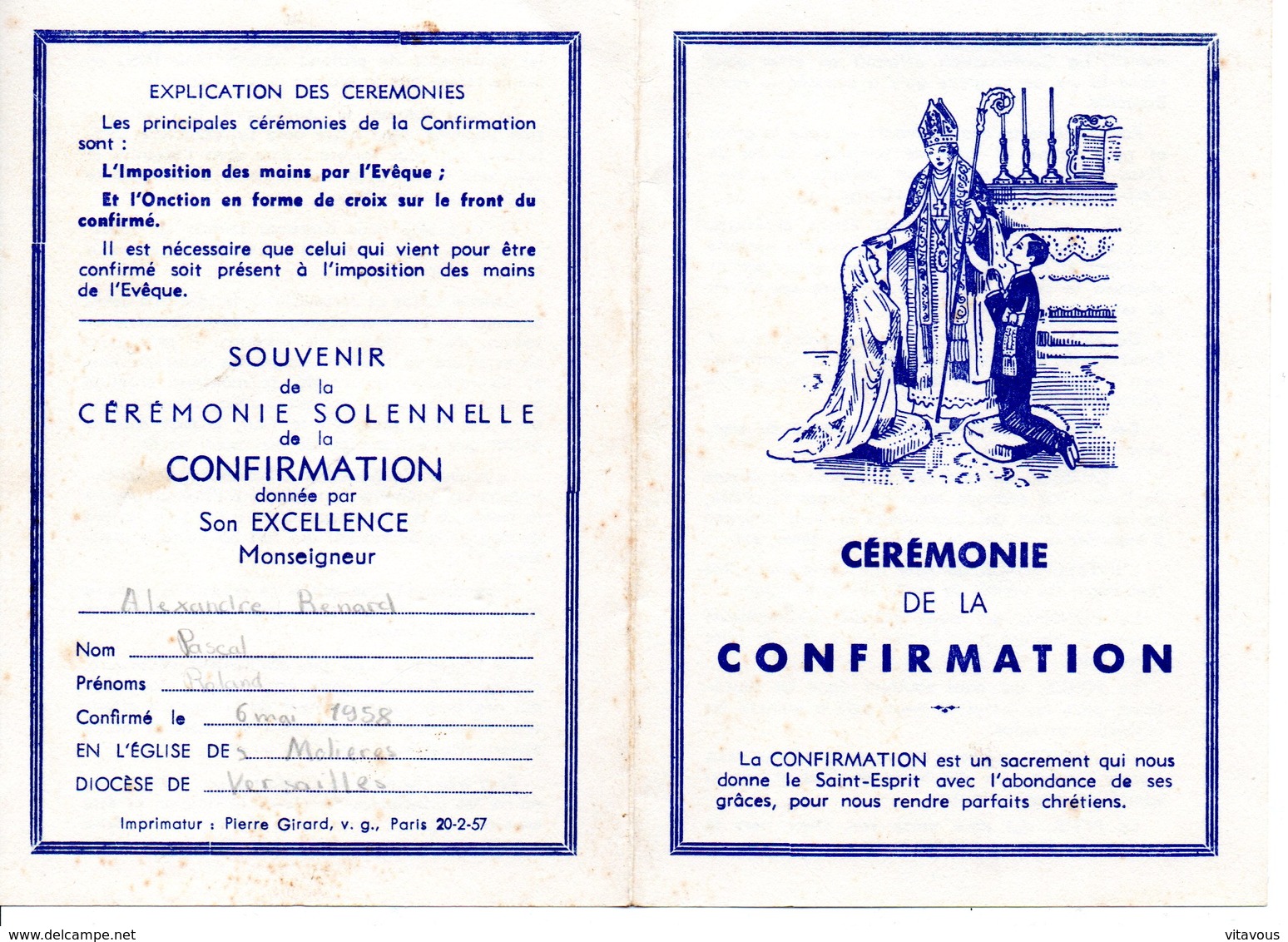 Souvenir De La Première Cérémonie De Confirmation - Religion & Esotérisme