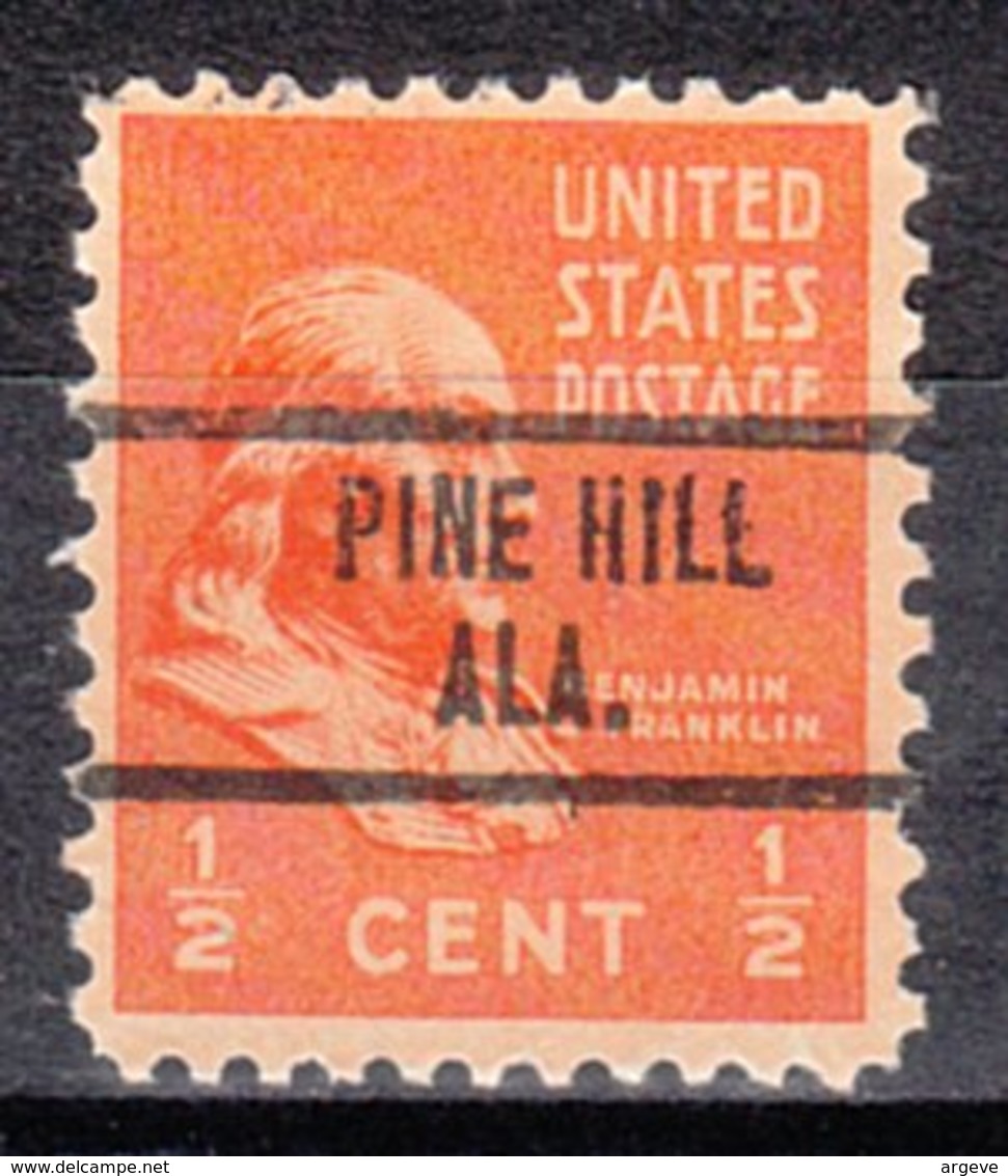 USA Precancel Vorausentwertung Preo, Locals Alabama, Pine Hill 734 - Préoblitérés