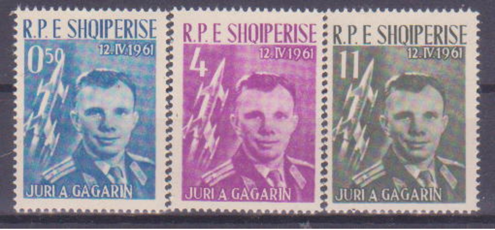 68-878 /ALBANIA - 1962   YURI  GAGARIN   Mi 642/44 *** Unused  High Quallity - Albania