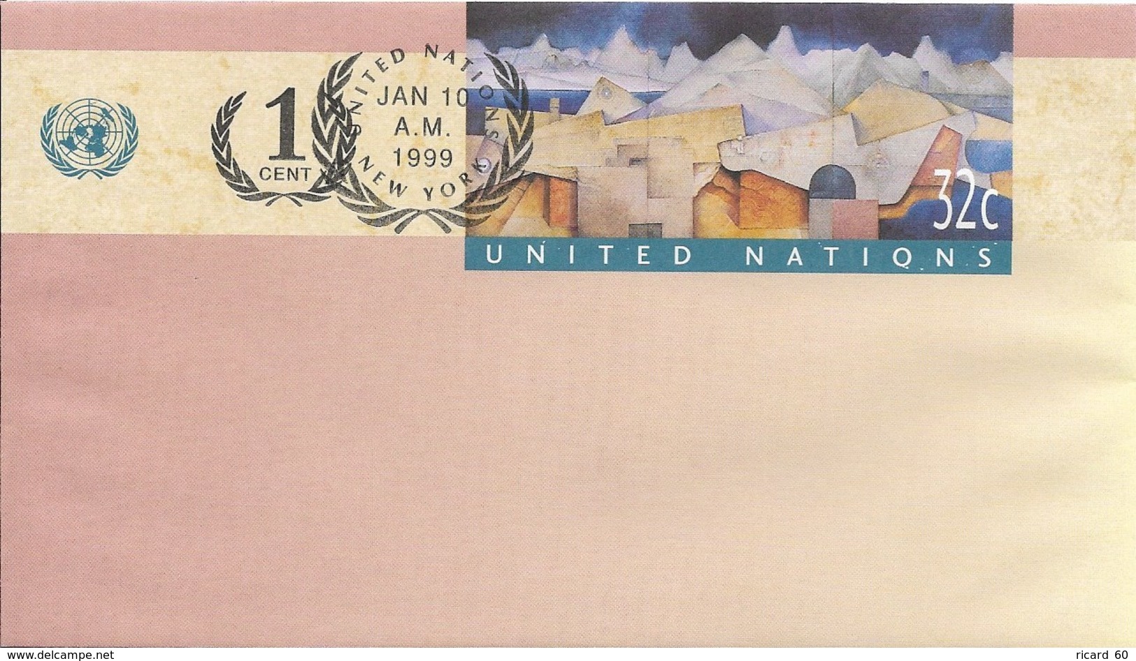 Onu, United Nations, Nations Unies,new York, Entier Postal 1999 , Env Fdc, Cripticandina Bolivie - Cartas & Documentos