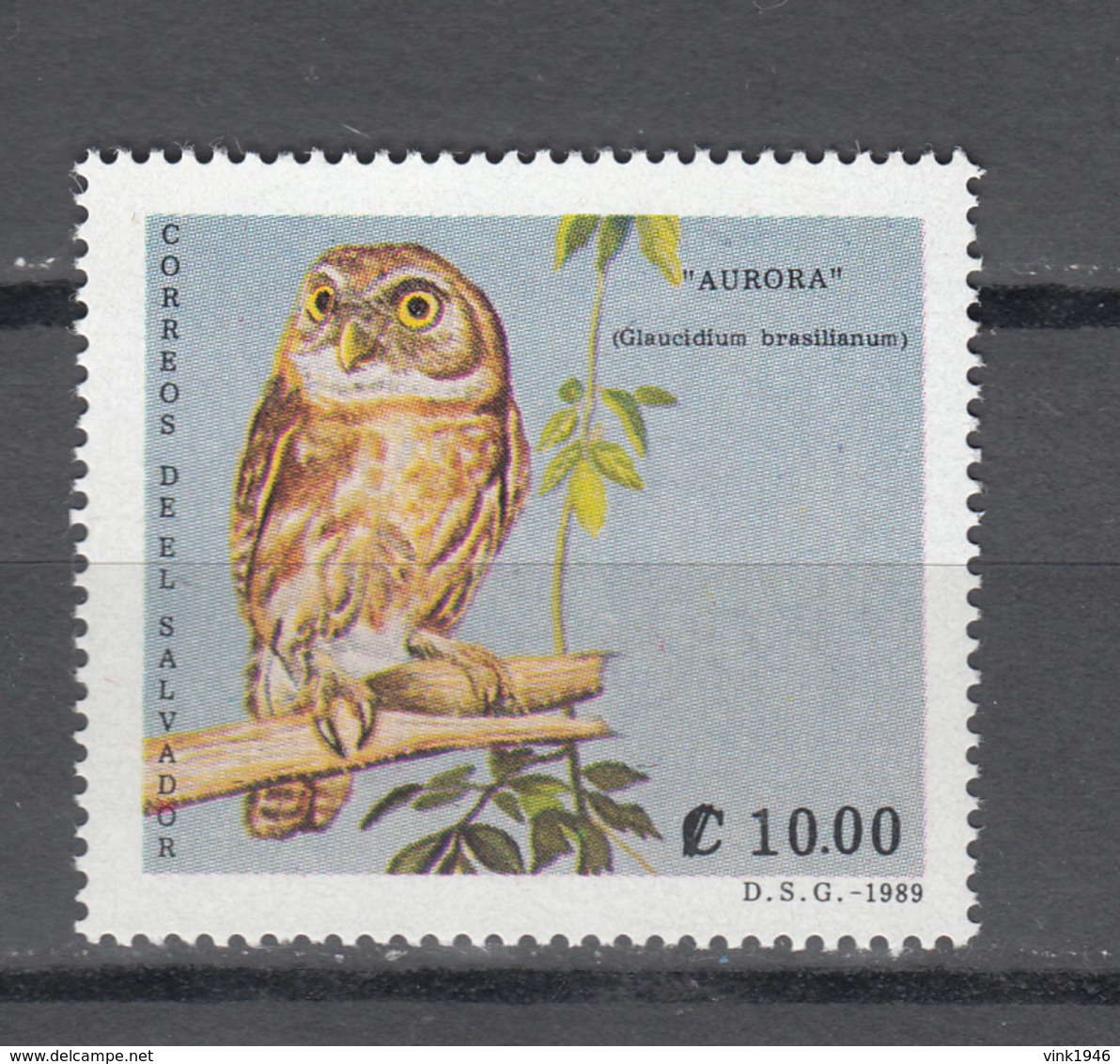 El Salvador 1989,1V,owl,uil,birds,vogels,vögel,oiseaux,pajaros,uccelli,MNH/Postfris(A3600) - Owls