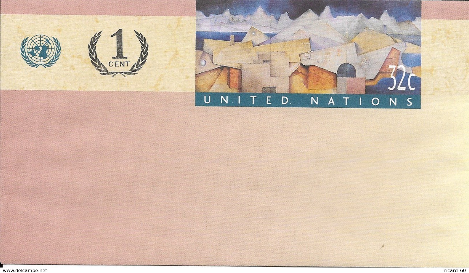 Onu, United Nations, Nations Unies,new York, Entier Postal 1999 , Env Neuve, Cripticandina Bolivie - Storia Postale