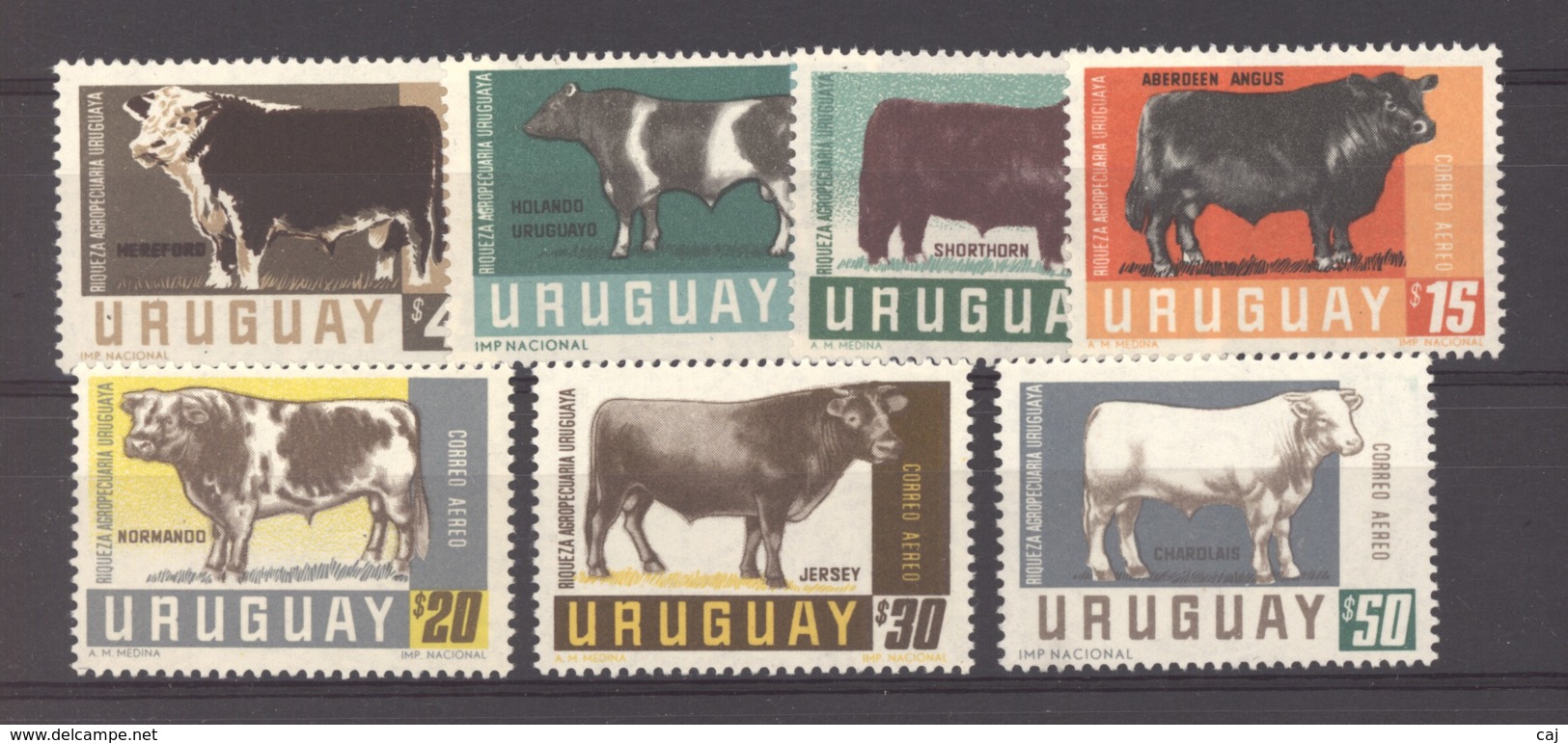 Uruguay  -  Avion  :  Yv  284-90  ** - Uruguay