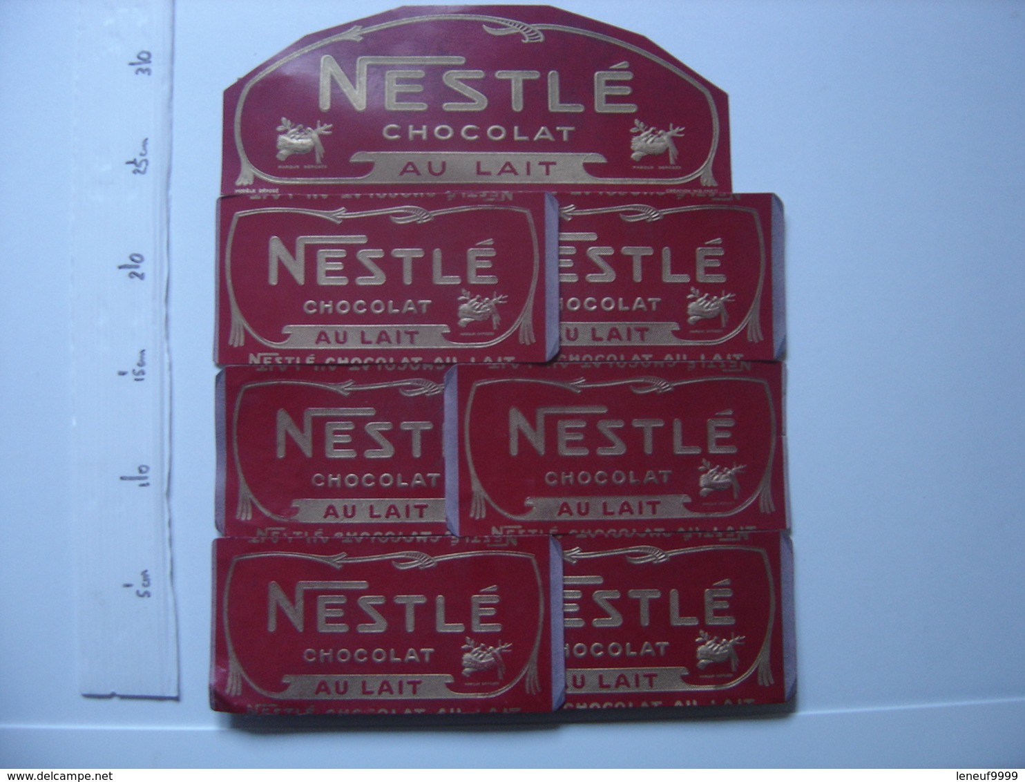 Très Ancien Carton Publicitaire NESTLE CHOCOLAT Au LAIT Incomplet ? - Placas De Cartón