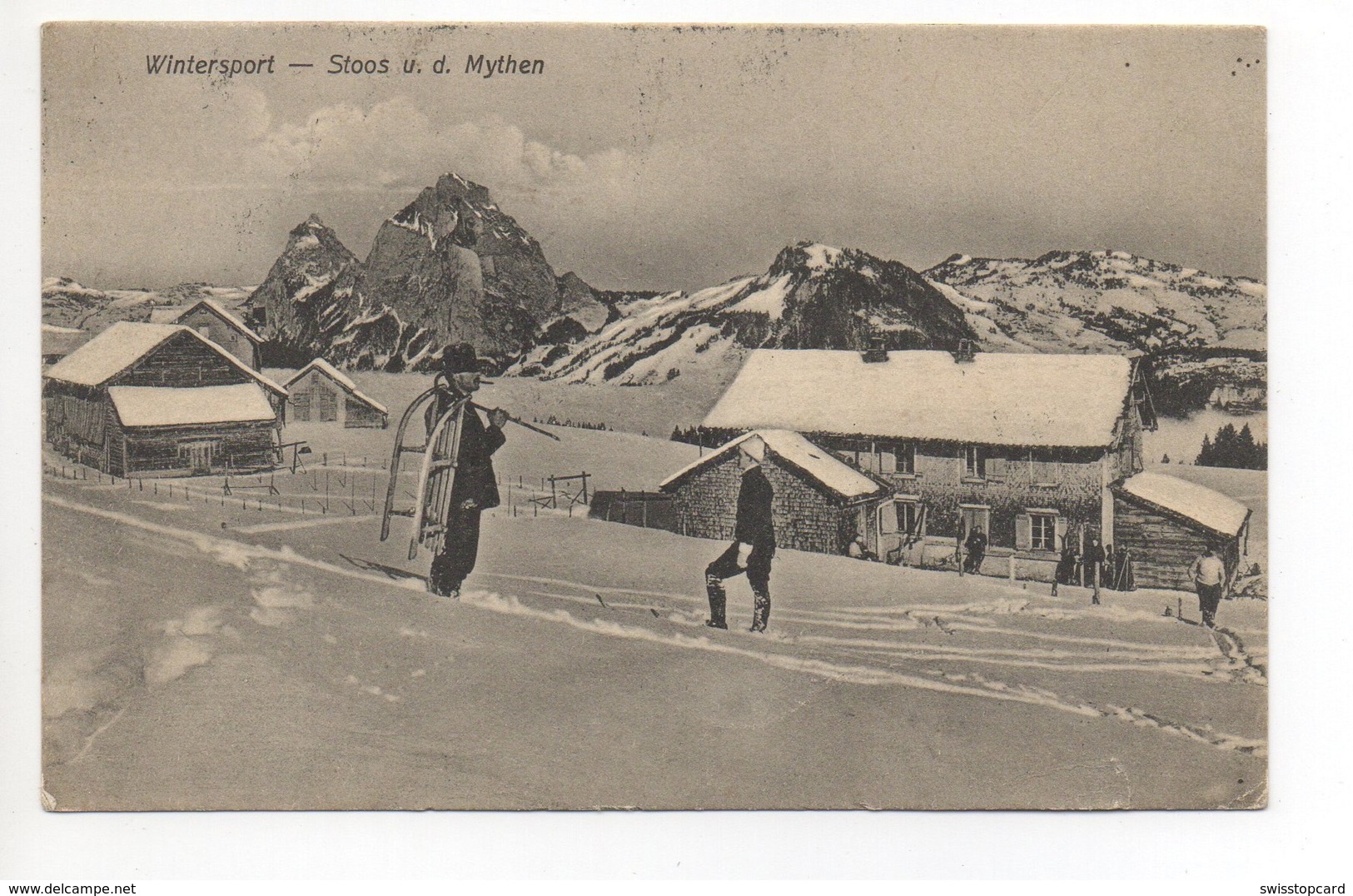 STOOS U.d. Mythen Wintersport Ski Schlitten Gel. 1912 N. Fällanden - Sonstige & Ohne Zuordnung