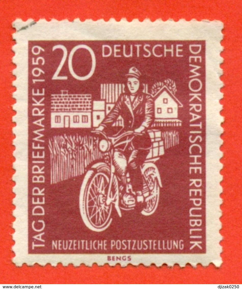 Moped.Day Of Stamp. GDR 1959. Used Stamps. - Cycling