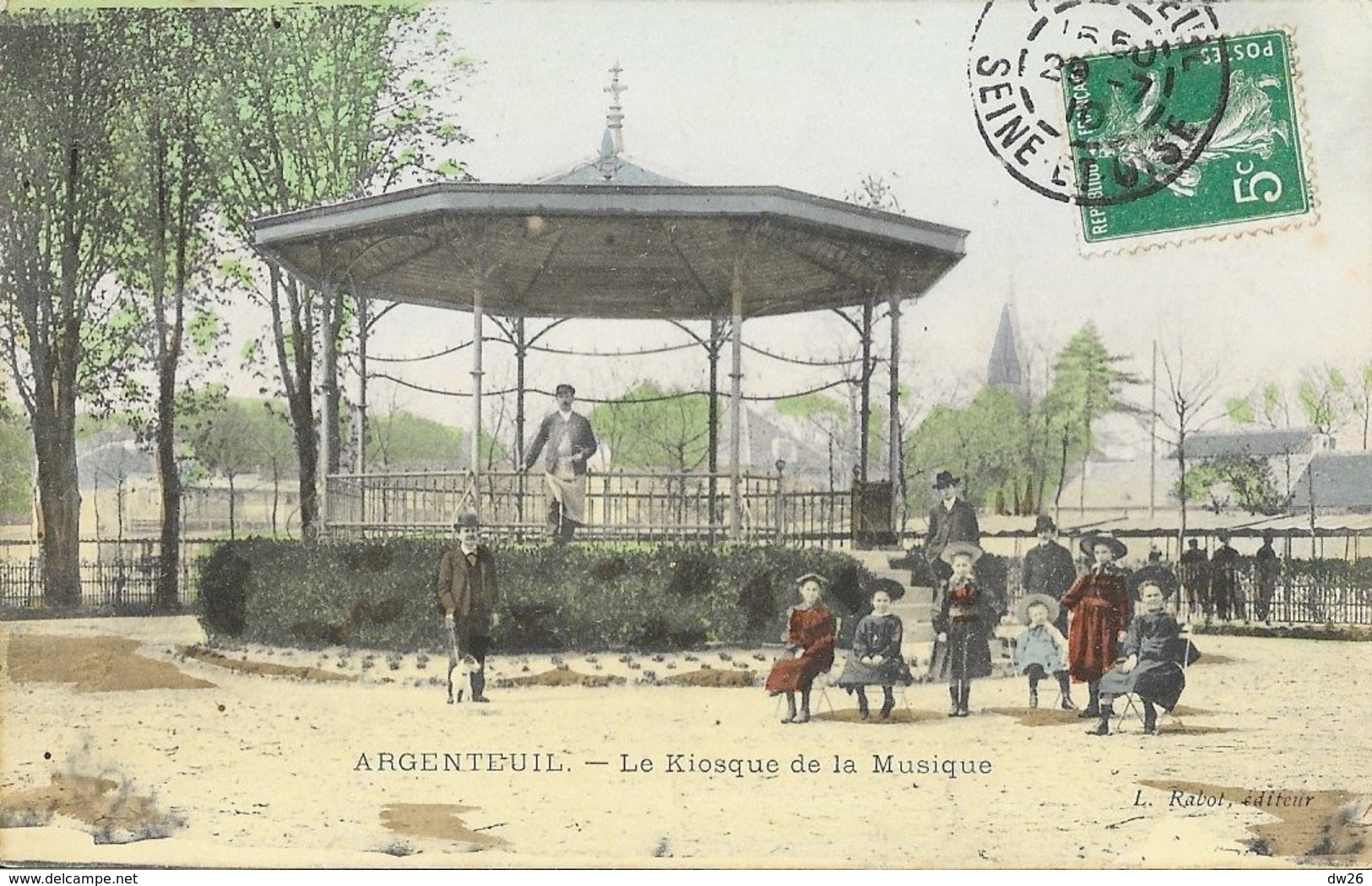 Argenteuil - Le Kiosque De La Musique - Edition L. Rabot - Carte Animée, Colorisée - Argenteuil