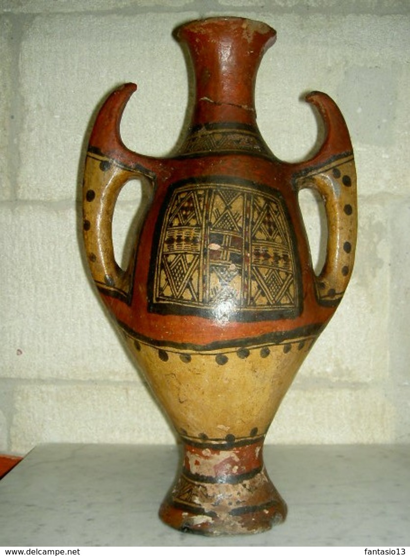 Grande Poterie Ancienne Ideqqi Kabyle Sahara Algérie 44cm - Art Africain