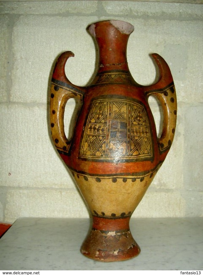 Grande Poterie Ancienne Ideqqi Kabyle Sahara Algérie 44cm - Art Africain