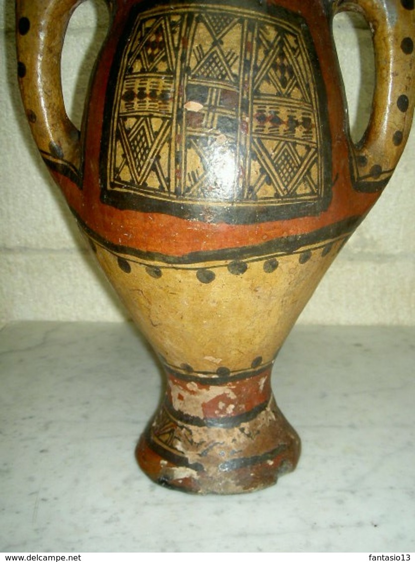 Grande Poterie Ancienne Ideqqi Kabyle Sahara Algérie 44cm - Art Africain